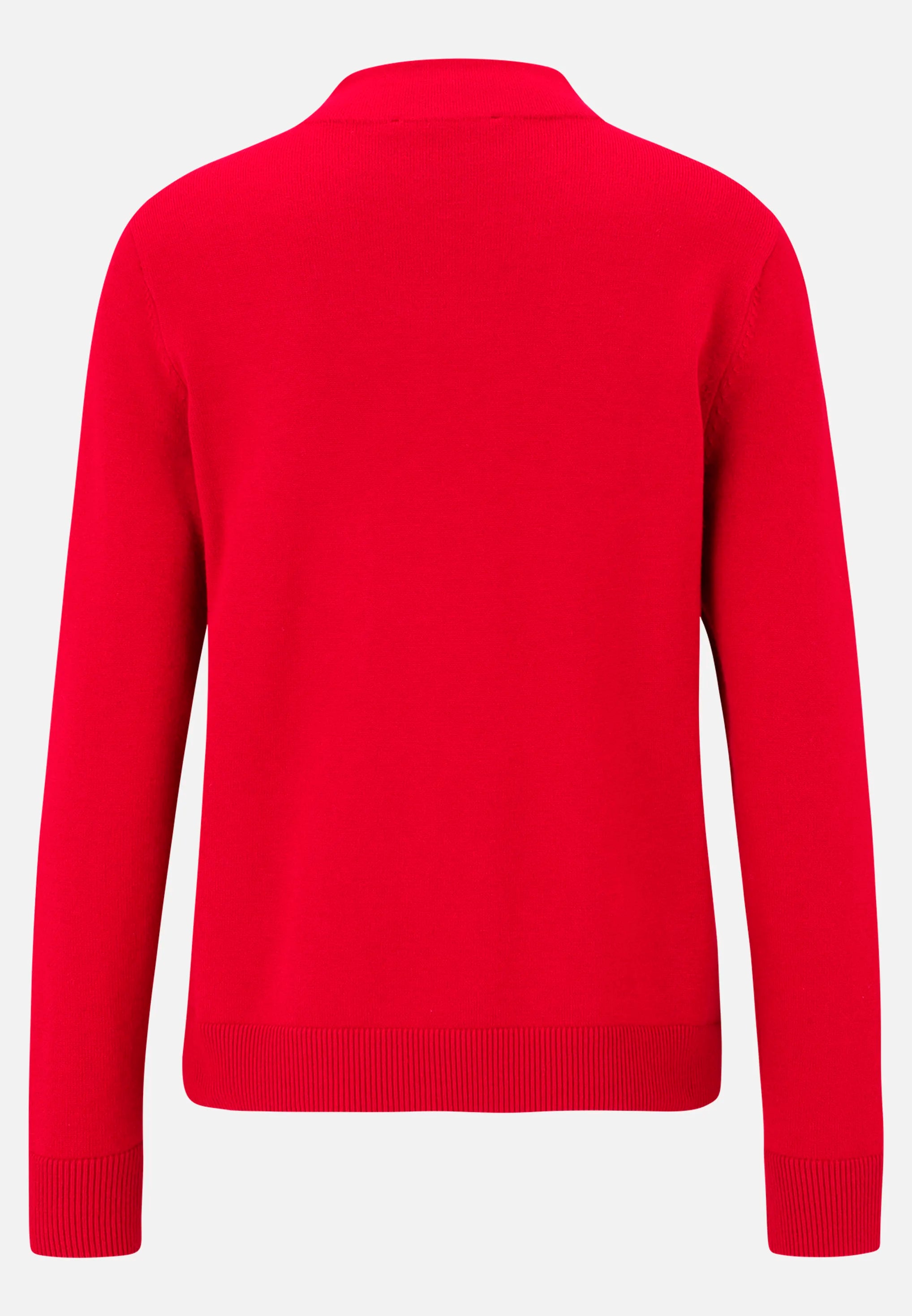 Betty Barclay_Red Scarlet_Basic Knit Sweater with Stand-Up Collar_5343-2907_4635_05