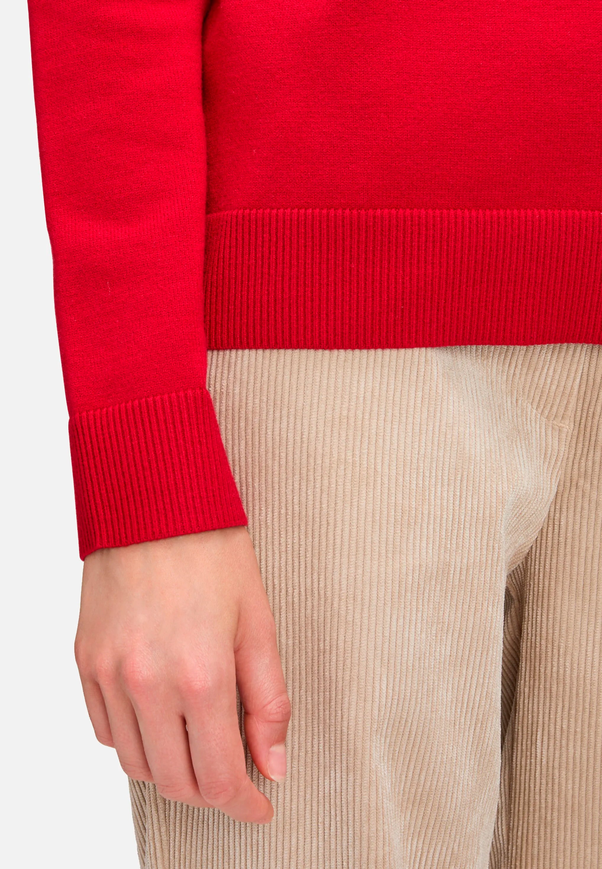 Betty Barclay_Red Scarlet_Basic Knit Sweater with Stand-Up Collar_5343-2907_4635_06