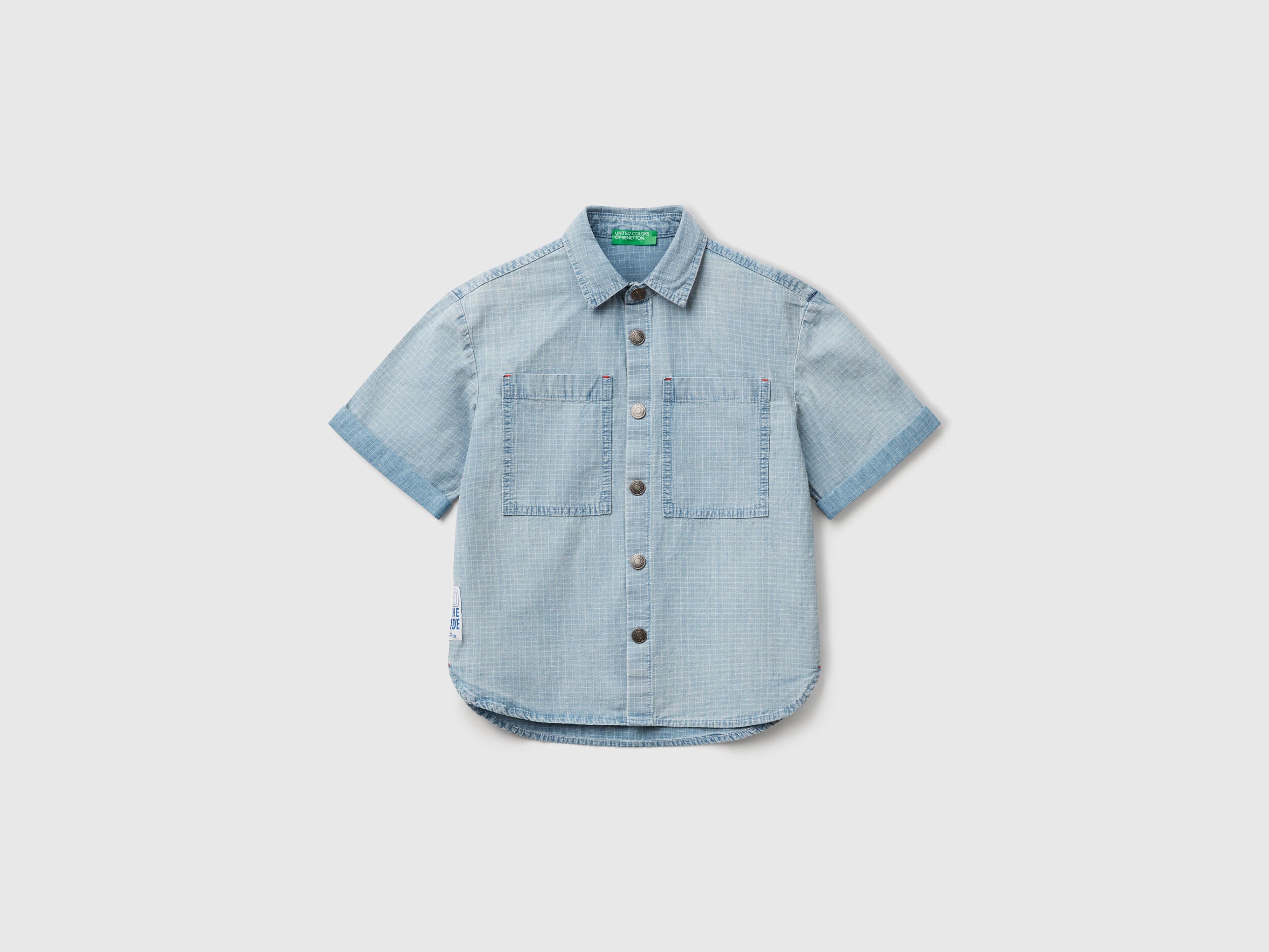 Benetton_Check Shirt with Pockets_53Z9CQ046_902_01