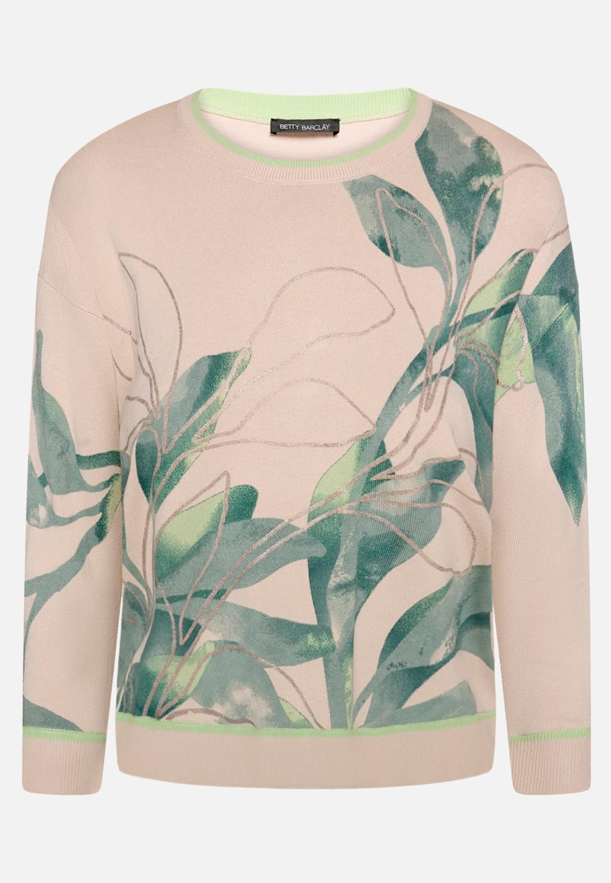 Betty Barclay Beige/Green Women Printed Knit Sweater SKU: 5412-1809_7856 Image 04