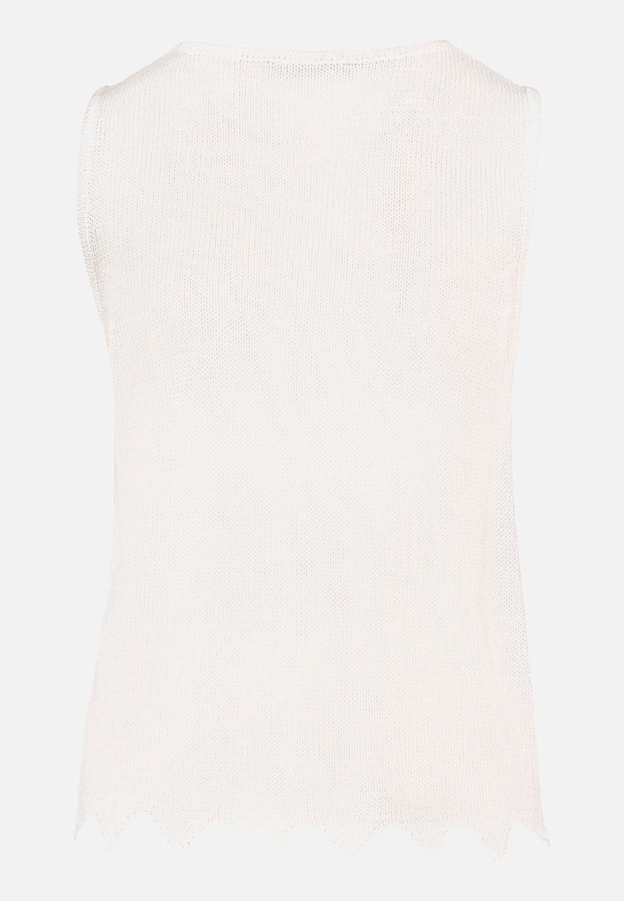 Betty Barclay Offwhite Women Sleeveless Knitted Top SKU: 5451-2017_1014 Image 05