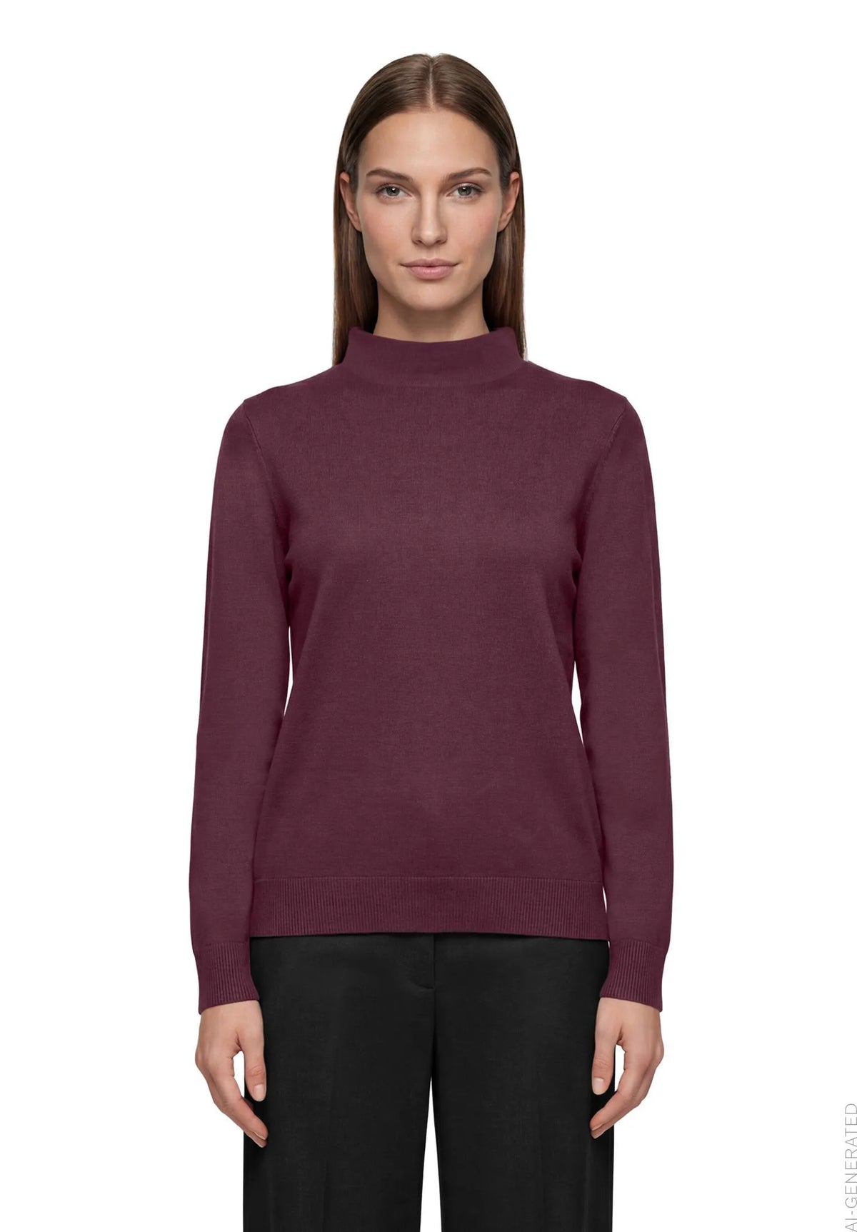 Betty Barclay Maroon Banner Women Basic Knit Jumper SKU: 5483-2907_4697 Image 01