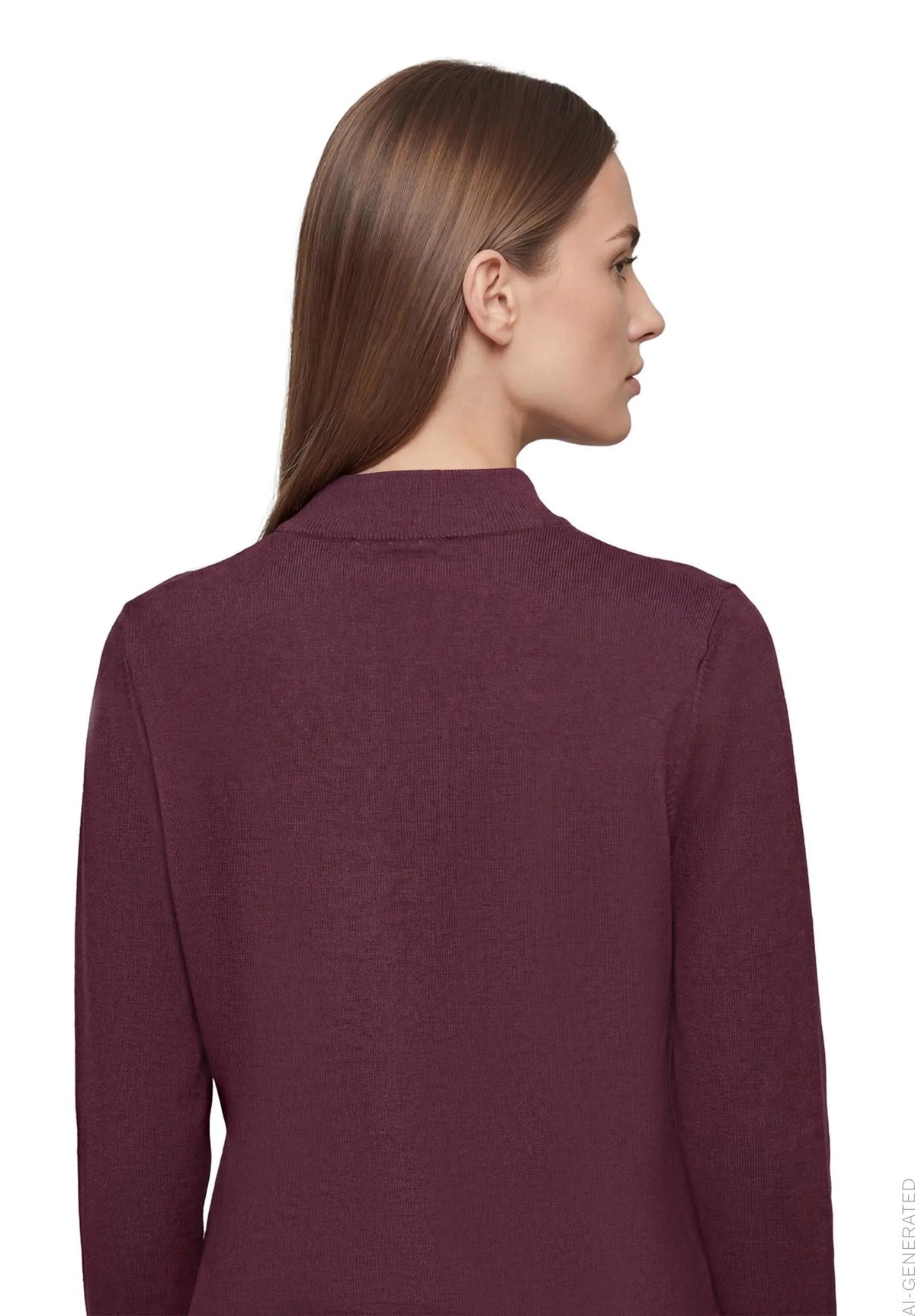 Betty Barclay Maroon Banner Women Basic Knit Jumper SKU: 5483-2907_4697 Image 05