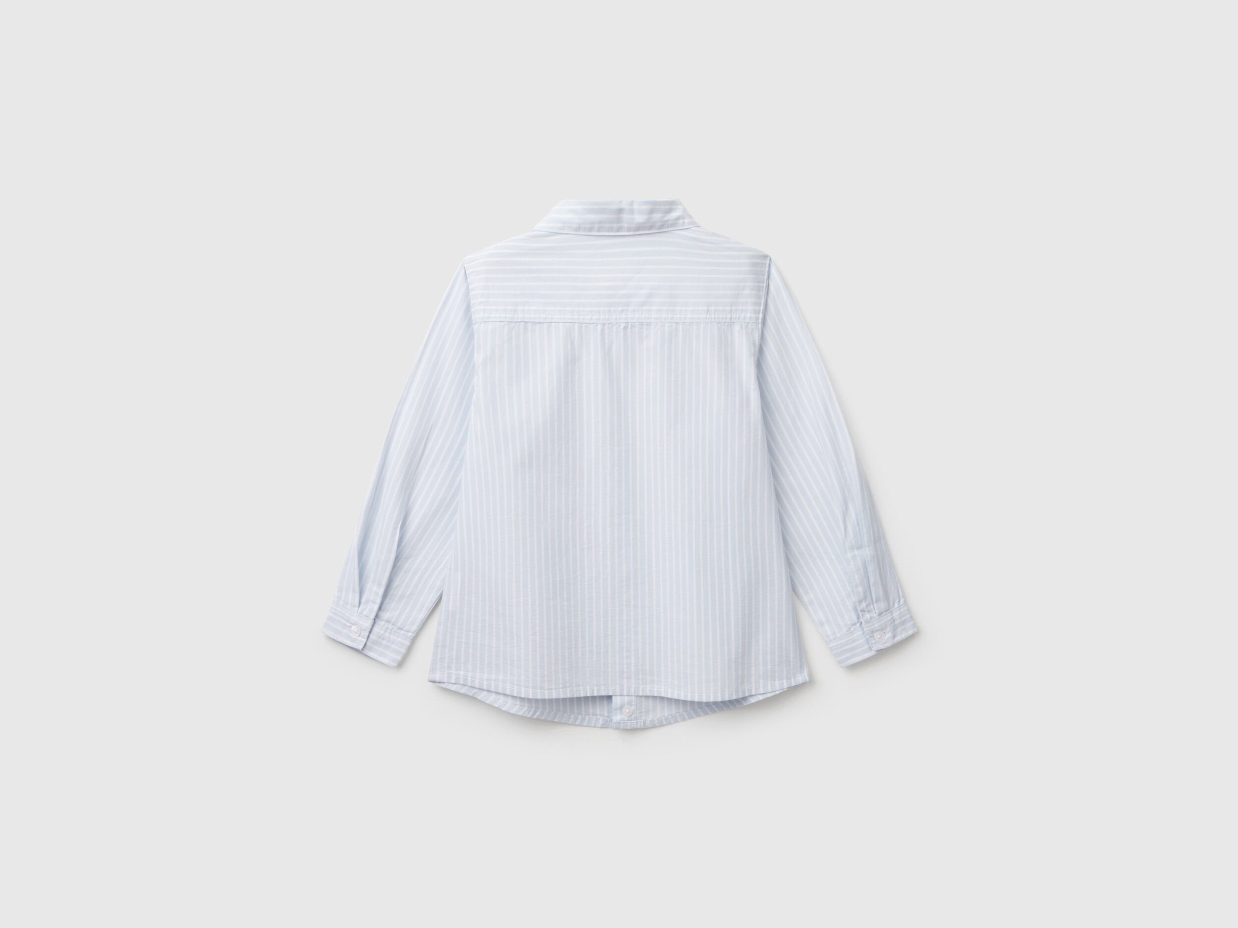 Benetton_Striped Shirt in Pure Cotton_54AZGQ00J_906_02