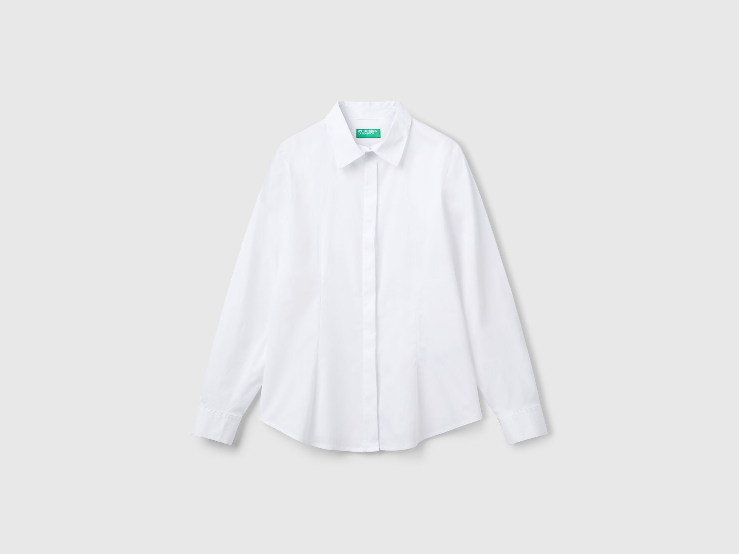 Benetton_Shirt in Stretch Cotton Blend_54KXDQ03B_101_04