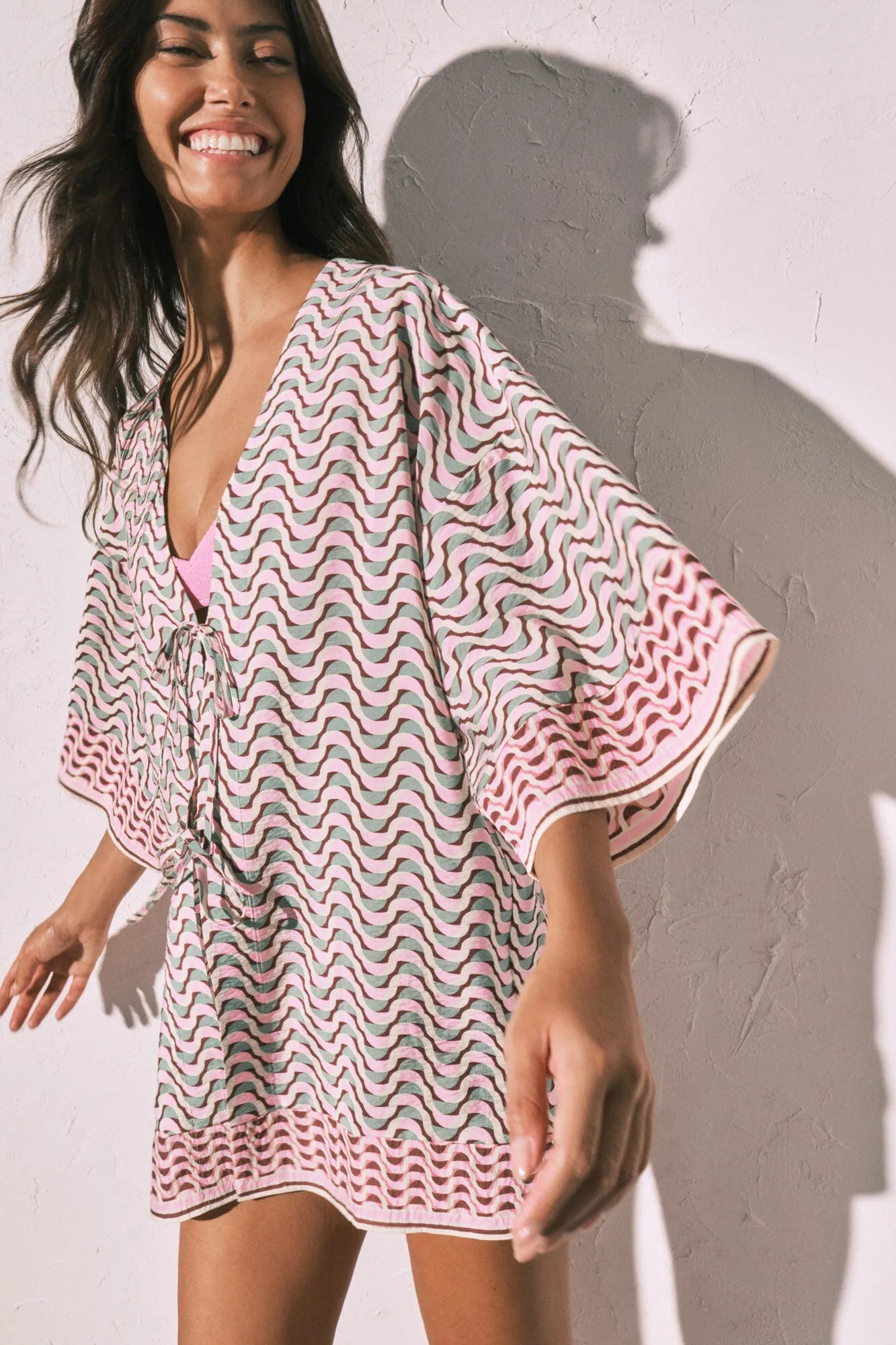 Women Secret Multicoloured Women Geometric Print Short Kimono Tunic SKU: 5543700_98 Image 06