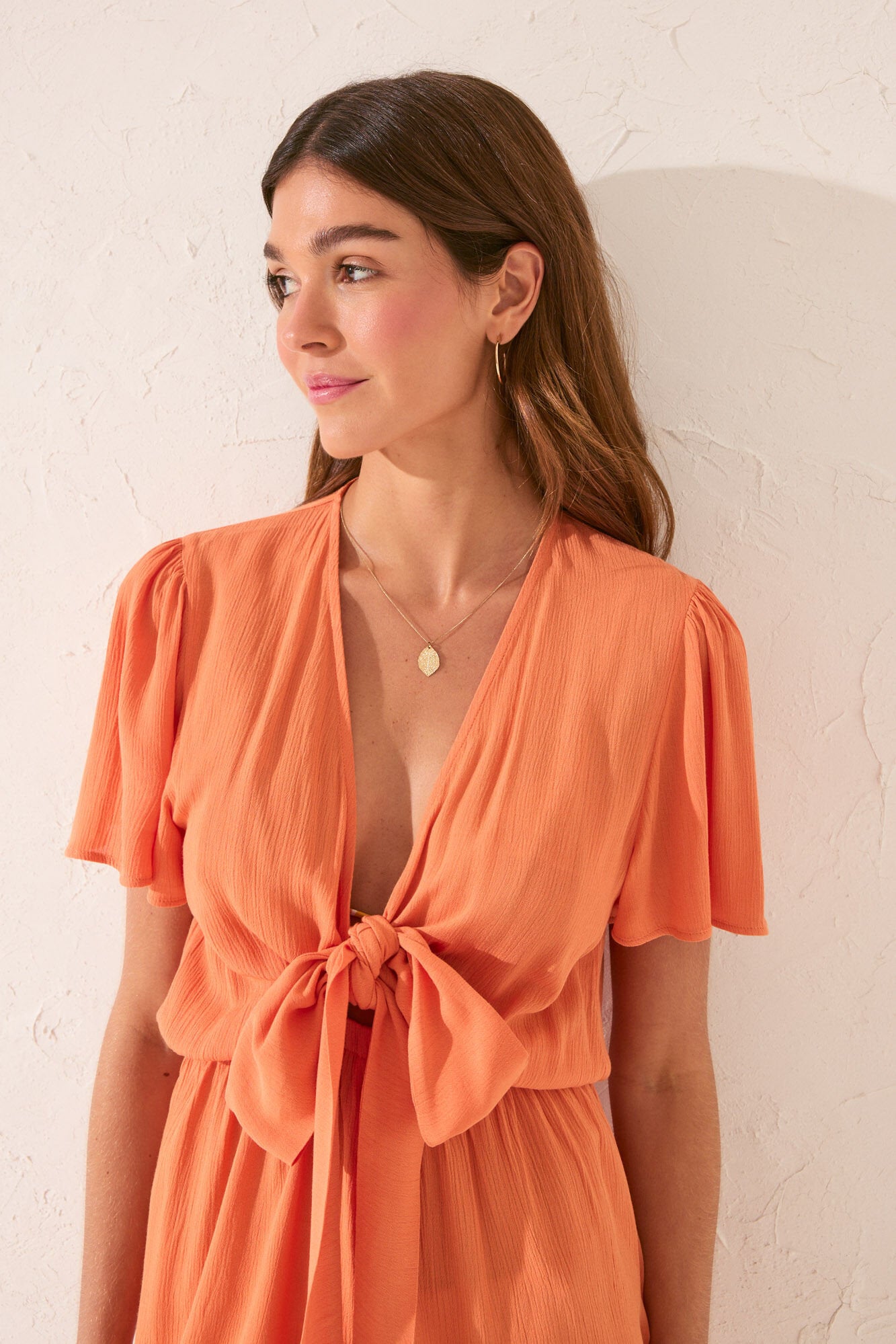 Women Secret_Orange Viscose Short Jumpsuit_5549918_66_02