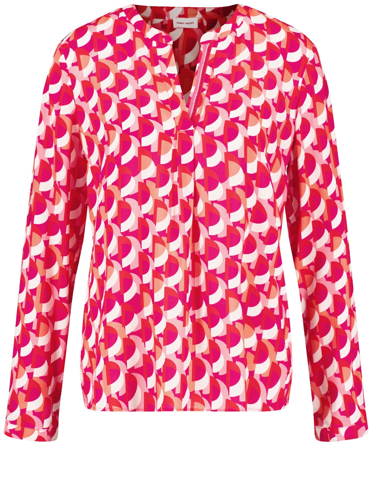 Gerry Weber_Flowing Long Sleeve Blouse with an All-Over Pattern_560026-31455_3009_03