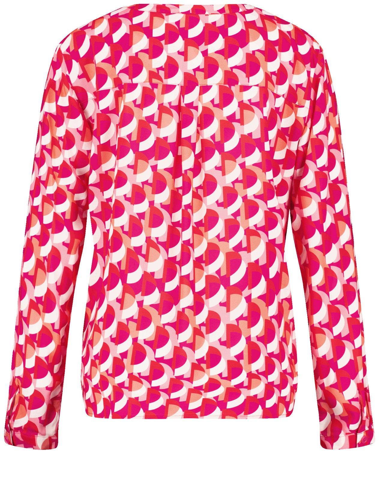 Gerry Weber_Flowing Long Sleeve Blouse with an All-Over Pattern_560026-31455_3009_04