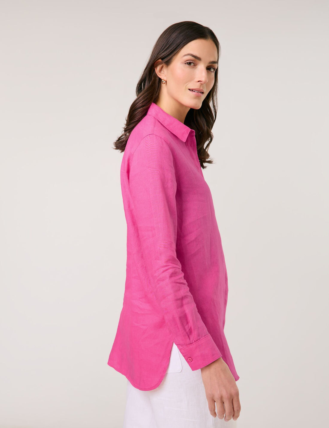 Gerry Weber_Simple Long Blouse Made of Pure Linen_560066-31471_30329_05