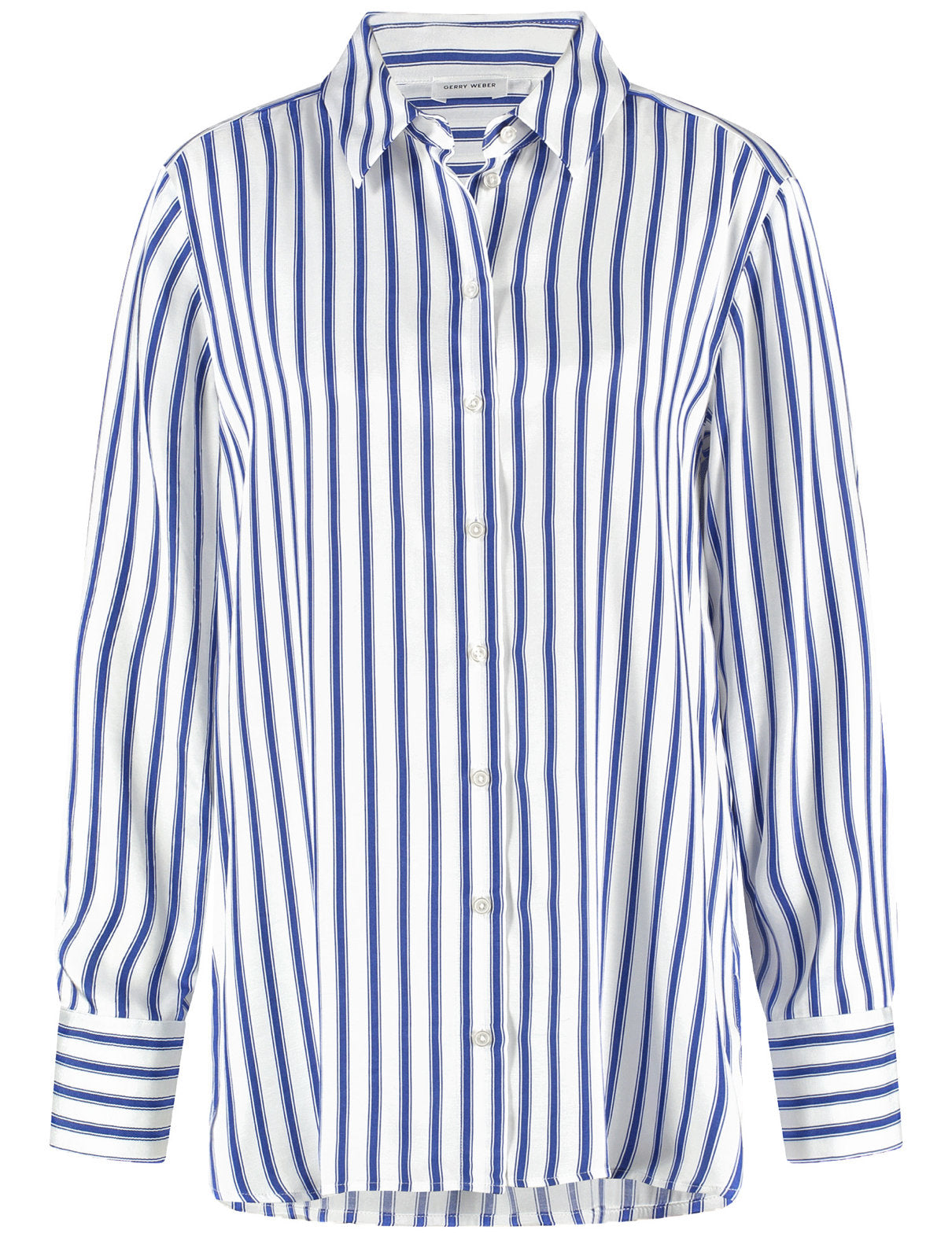 Gerry Weber_Striped Shirt Blouse with a Satin Finish_560075-31413_8074_01