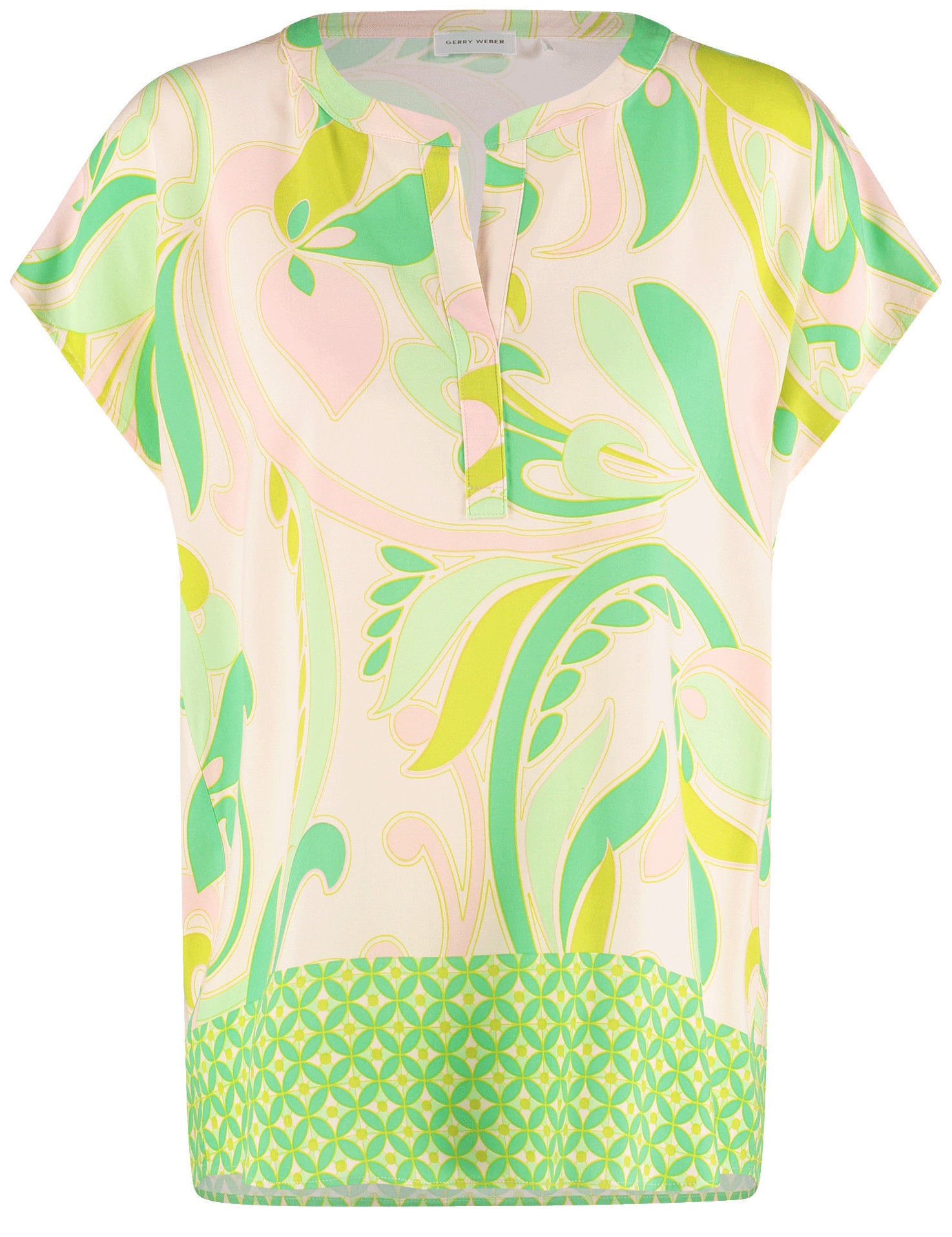 Gerry Weber_Short Sleeve Patterned Blouse_560107-31491_5055_01