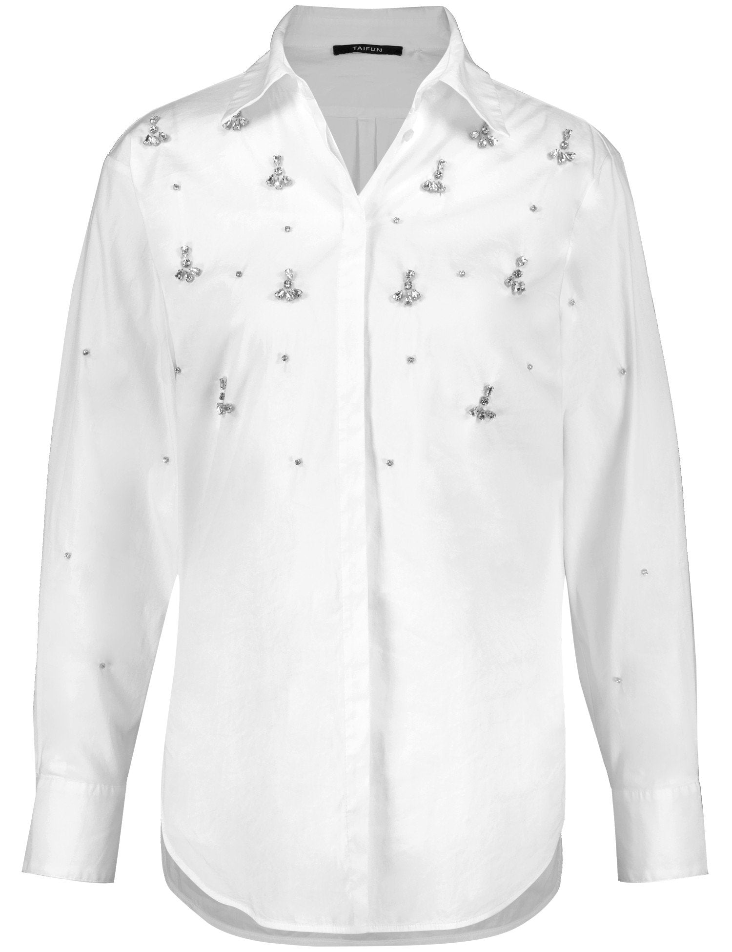 Cotton Blouse With Rhinestone Embellishment_560342-11116_9600_07