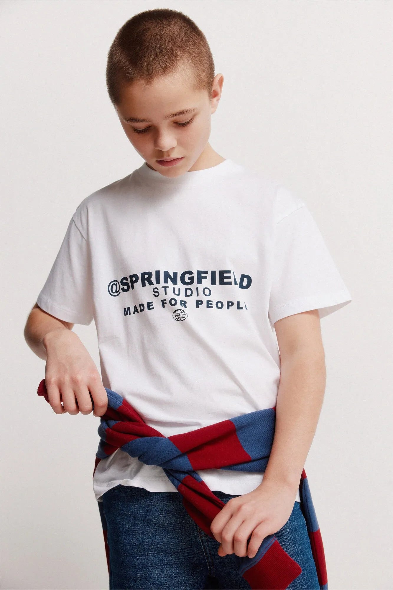 Springfield White Boys Boxy Short Sleeve T-Shirt SKU: 5653271_99 Image 03