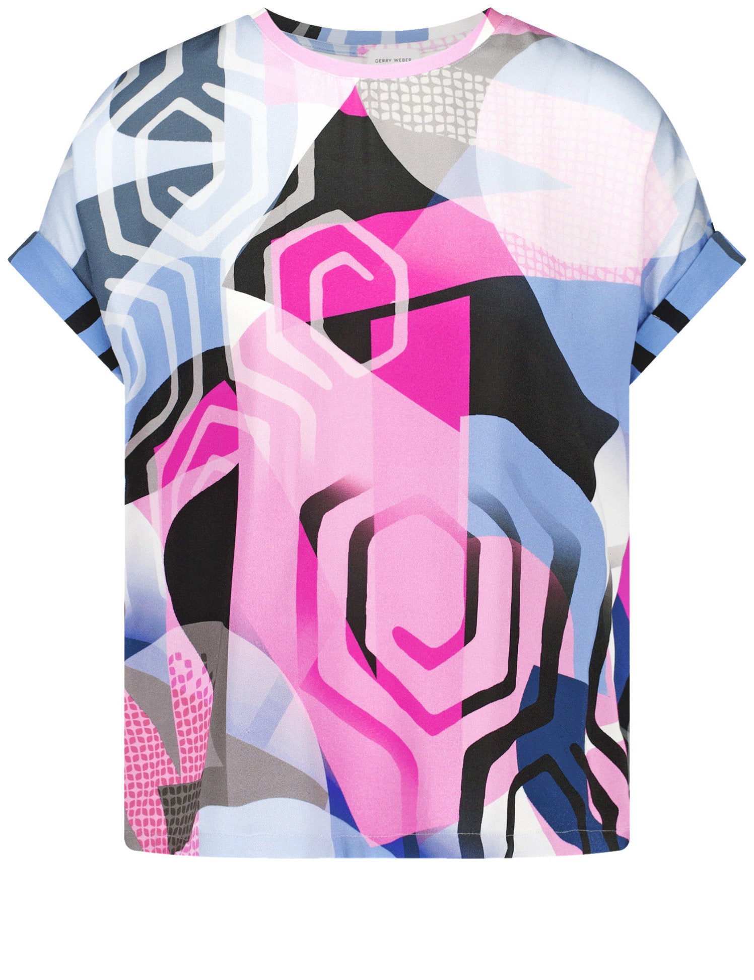 Gerry Weber_Comfortable Blouse Top with an All-Over Pattern_570331-35027_9078_01