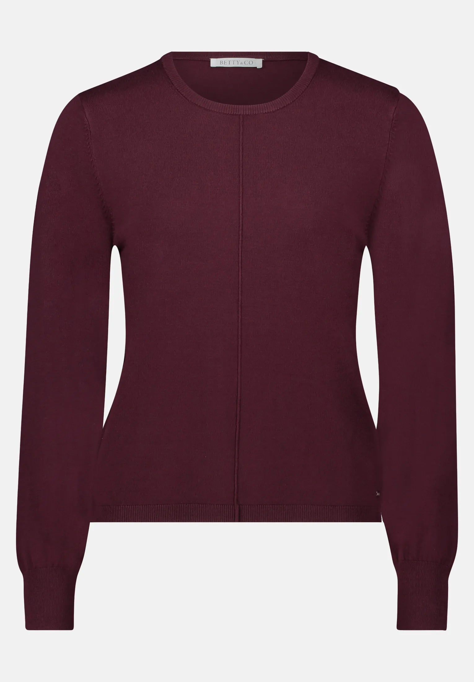 Betty Barclay_Dark Aubergine_Knitted Sweater with Knitted Details_5892-3070_4685_04