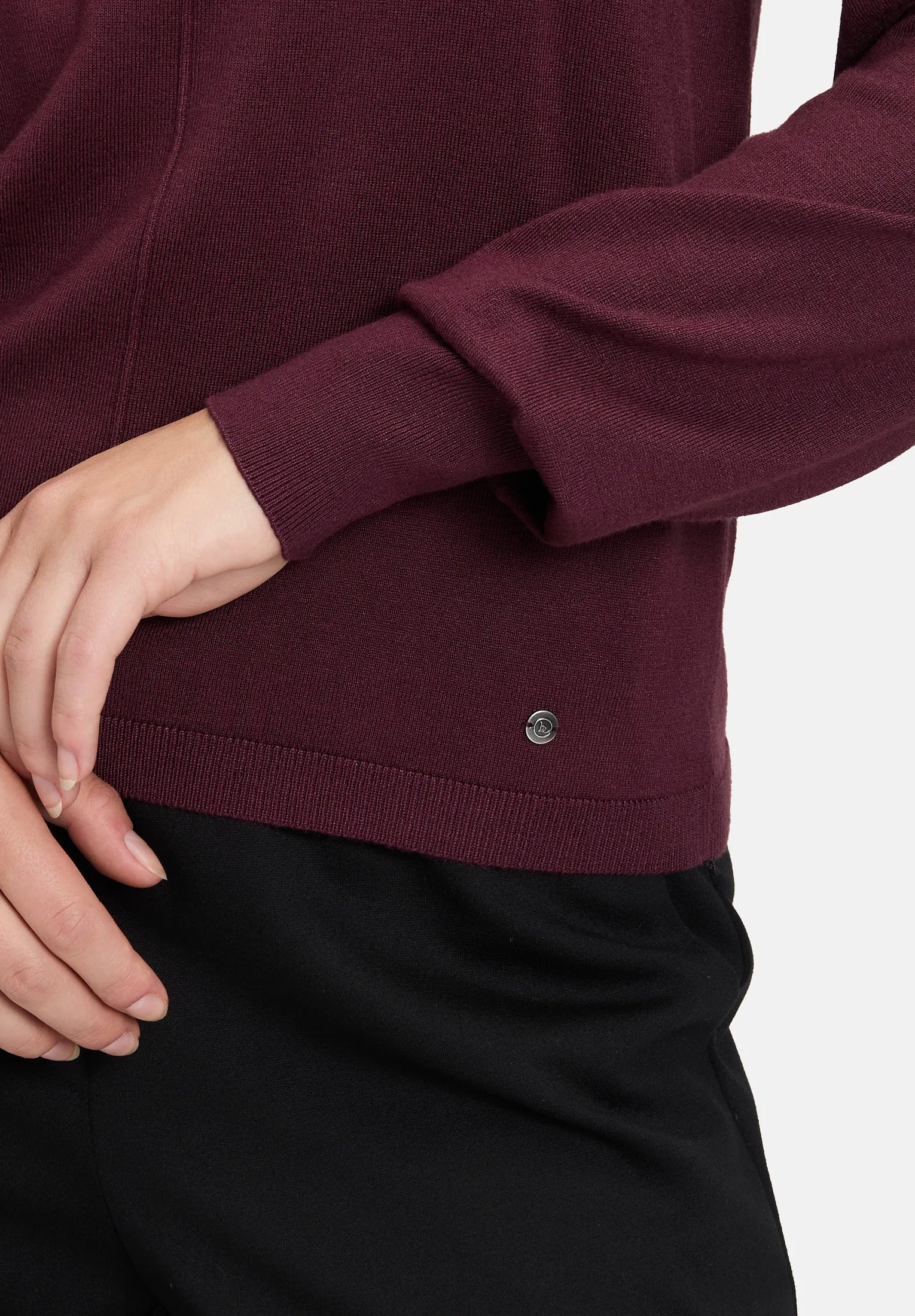 Betty Barclay_Dark Aubergine_Knitted Sweater with Knitted Details_5892-3070_4685_07