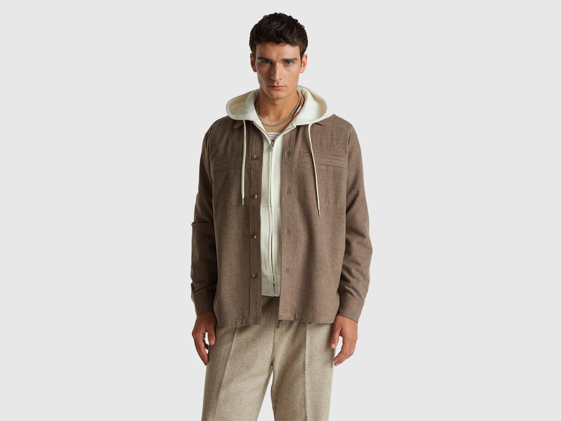 Benetton_Brown_Flannel Overshirt_58G5UQ06B_901_01