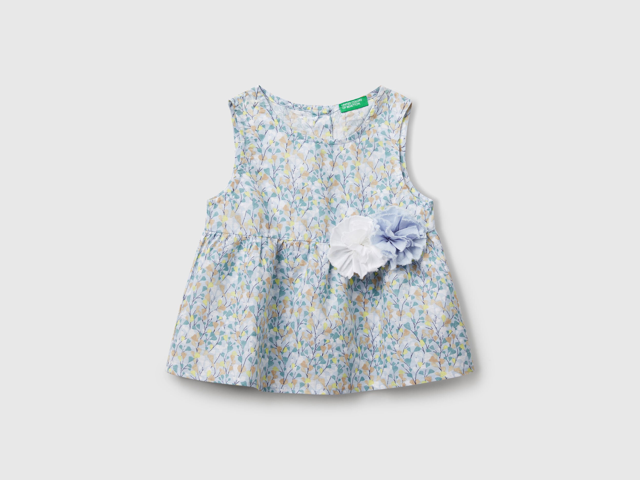 Benetton_Floral Blouse in Linen Blend_59Y6GQ02F_60J_01