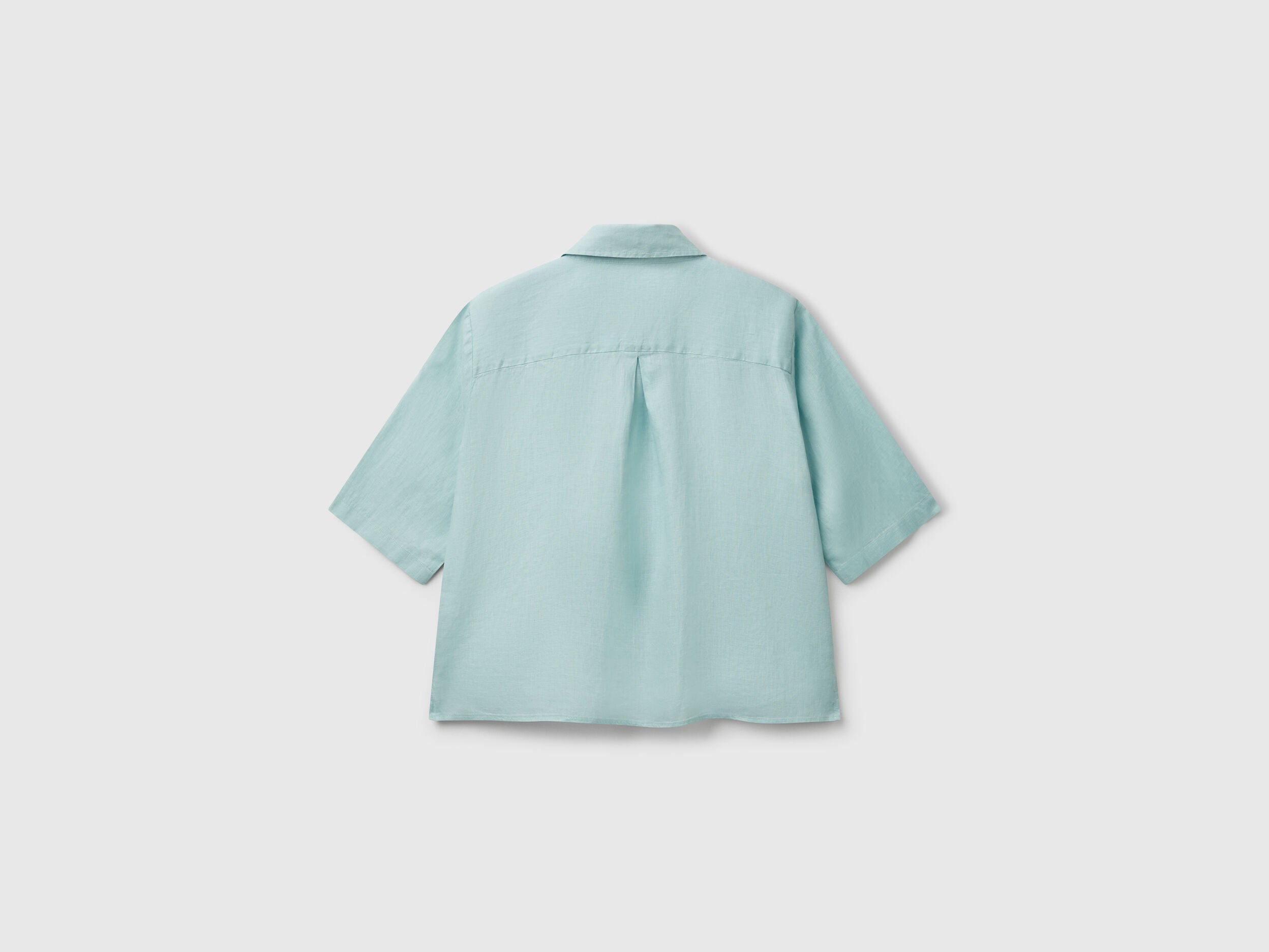 Benetton_Short Shirt in Pure Linen_5BML5QB75_17H_05