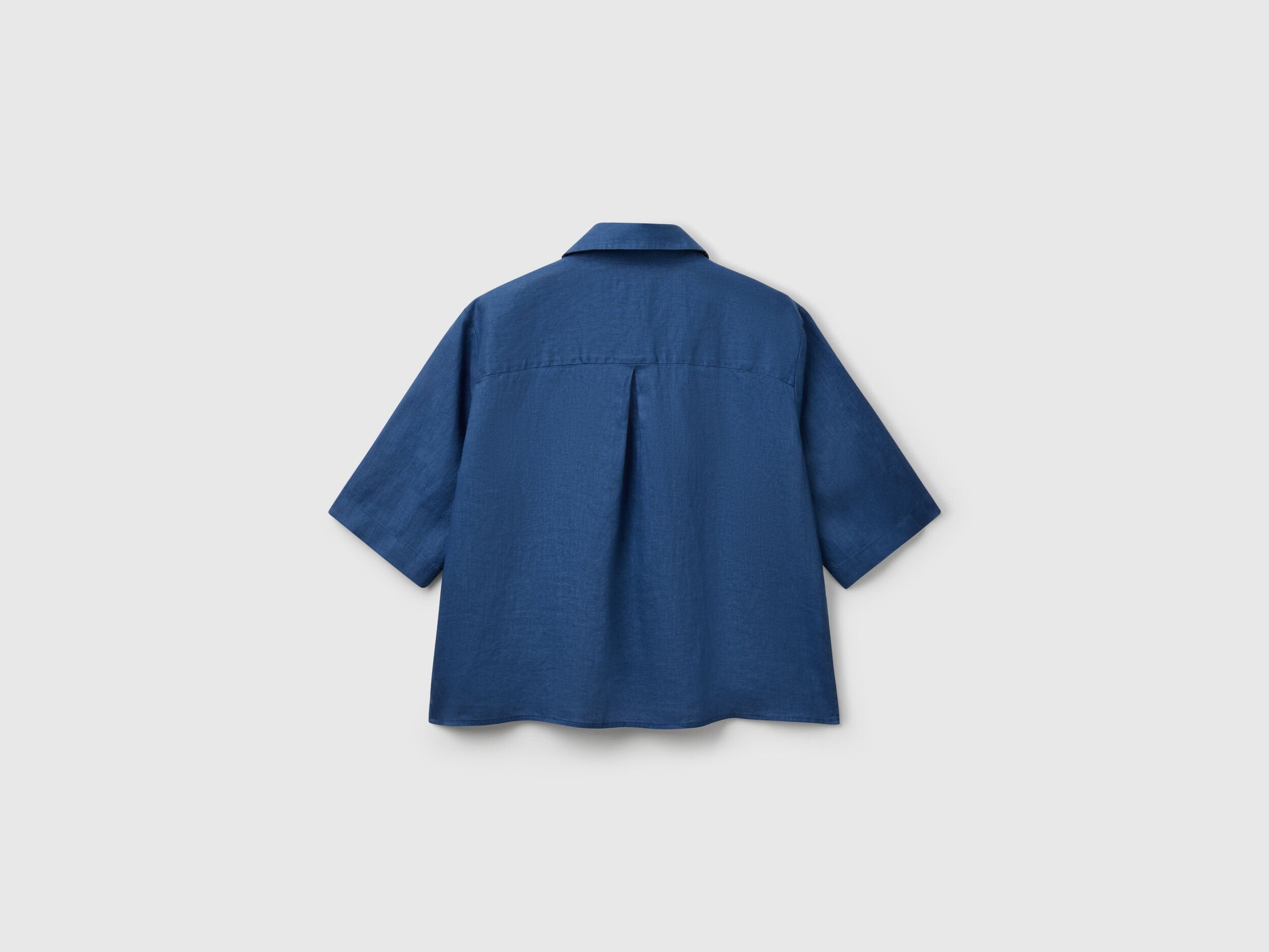 Benetton_Short Shirt in Pure Linen_5BML5QB75_217_05