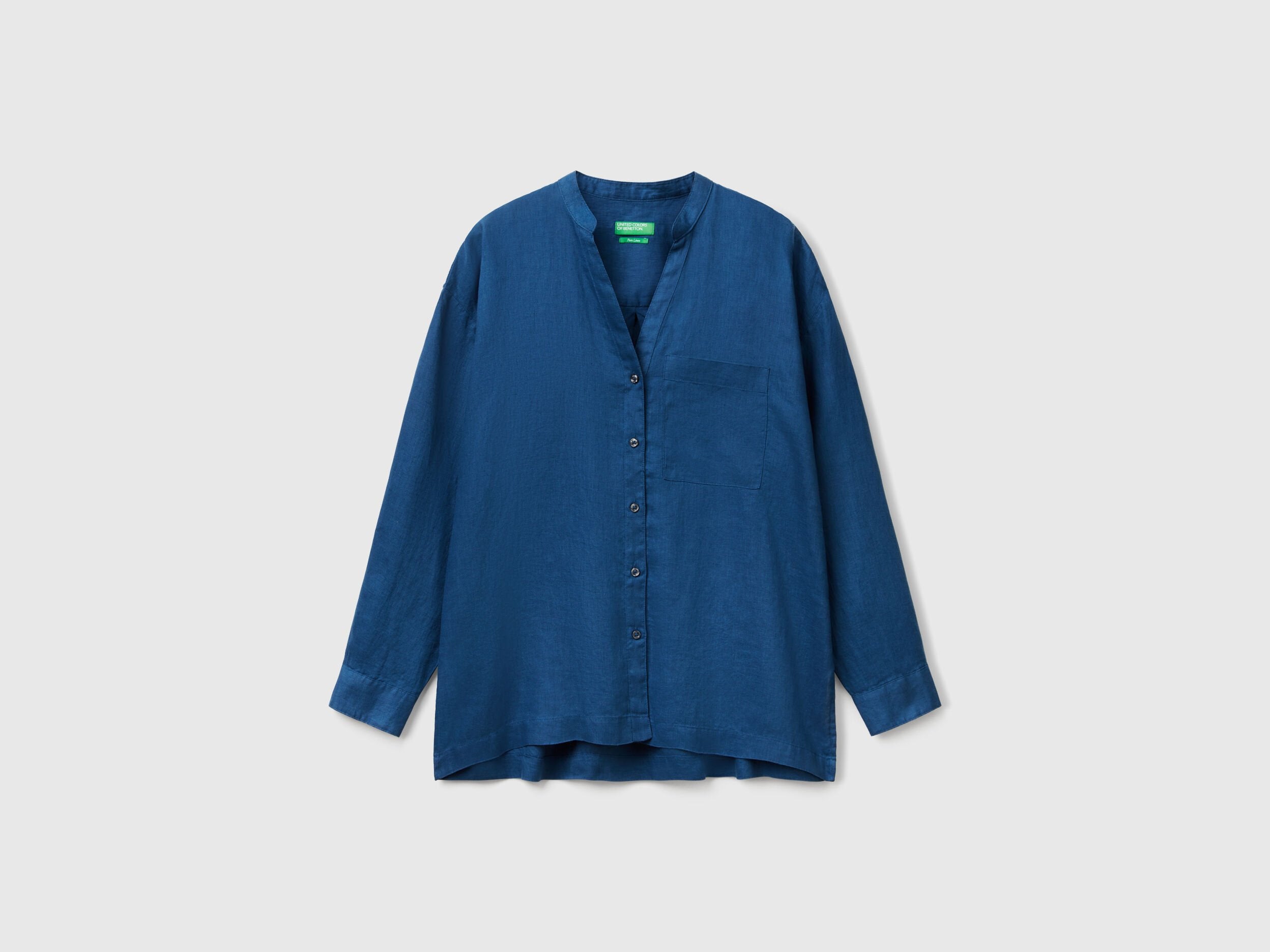 Benetton_Oversized Shirt in Pure Linen_5BMLDQ0BA_217_04