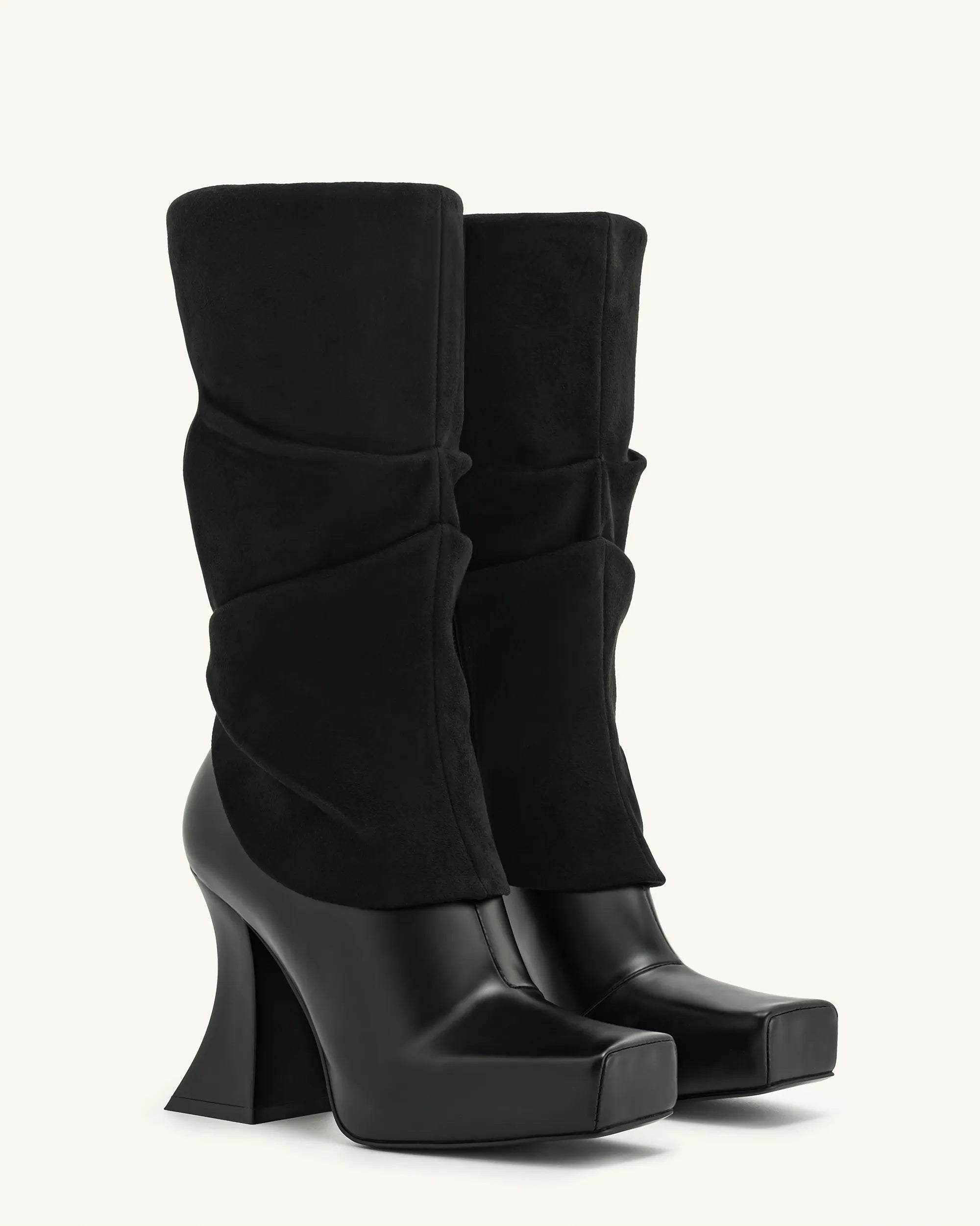 JW PEI_Black_Reyna Square Toe Platform Knit Boots_5BS38-1_Black_02