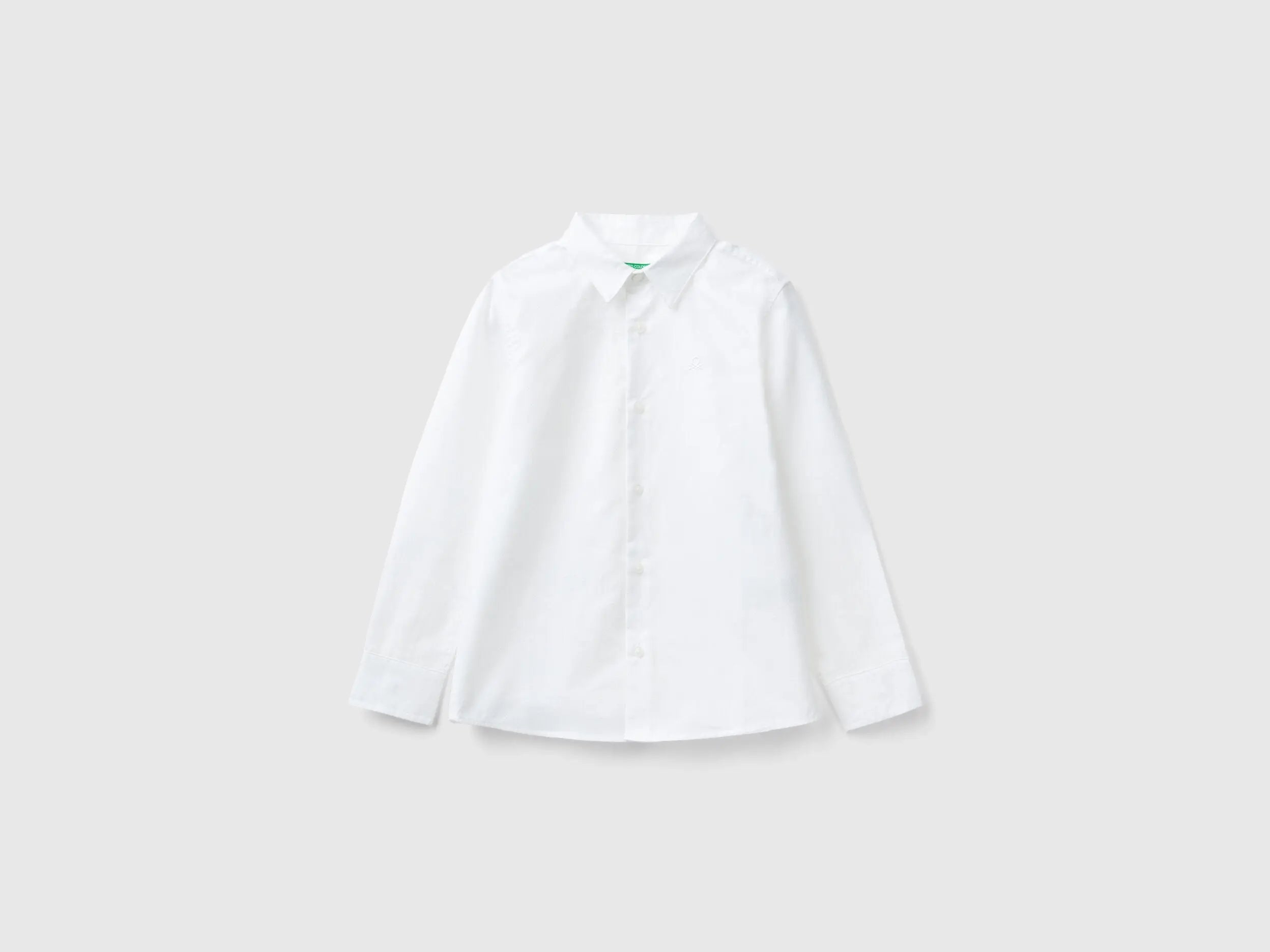 Benetton_Classic Shirt in Pure Cotton_5DGXCQ00T_915_01