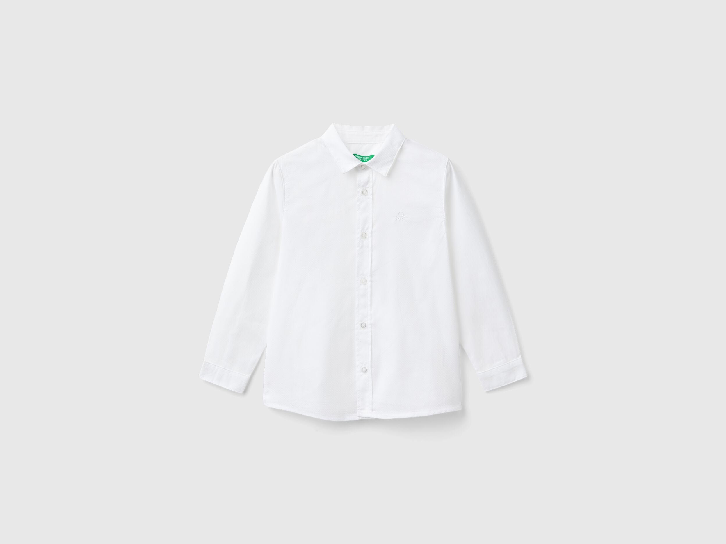 Benetton_Classic Shirt in Pure Cotton_5DGXGQ00I_915_01