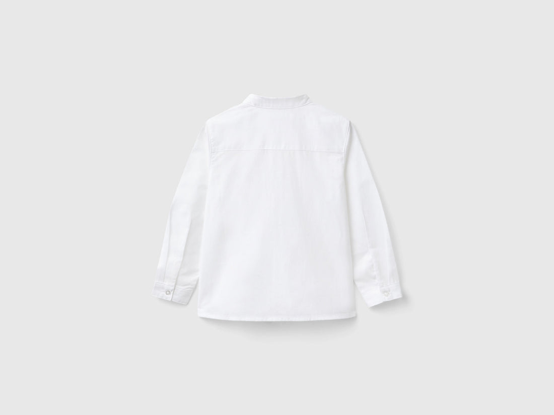 Benetton_Classic Shirt in Pure Cotton_5DGXGQ00I_915_02