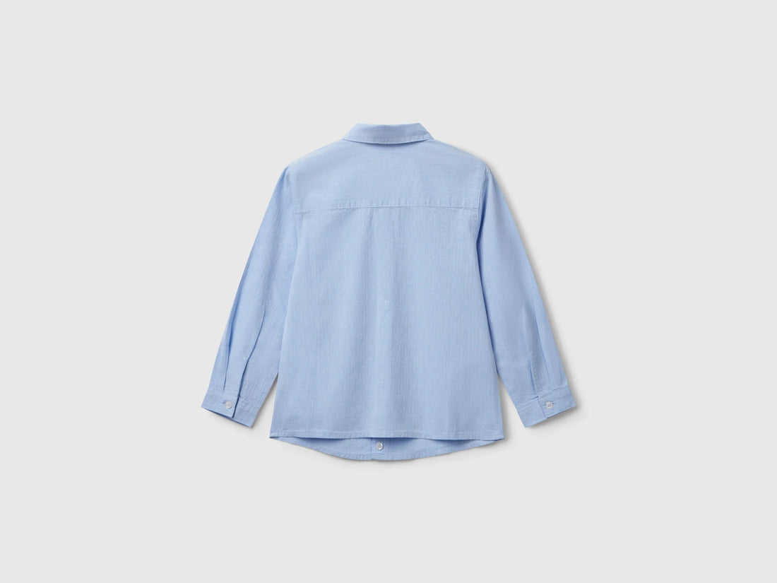 Benetton_Classic shirt in pure cotton_5DGXGQ00I_917_02