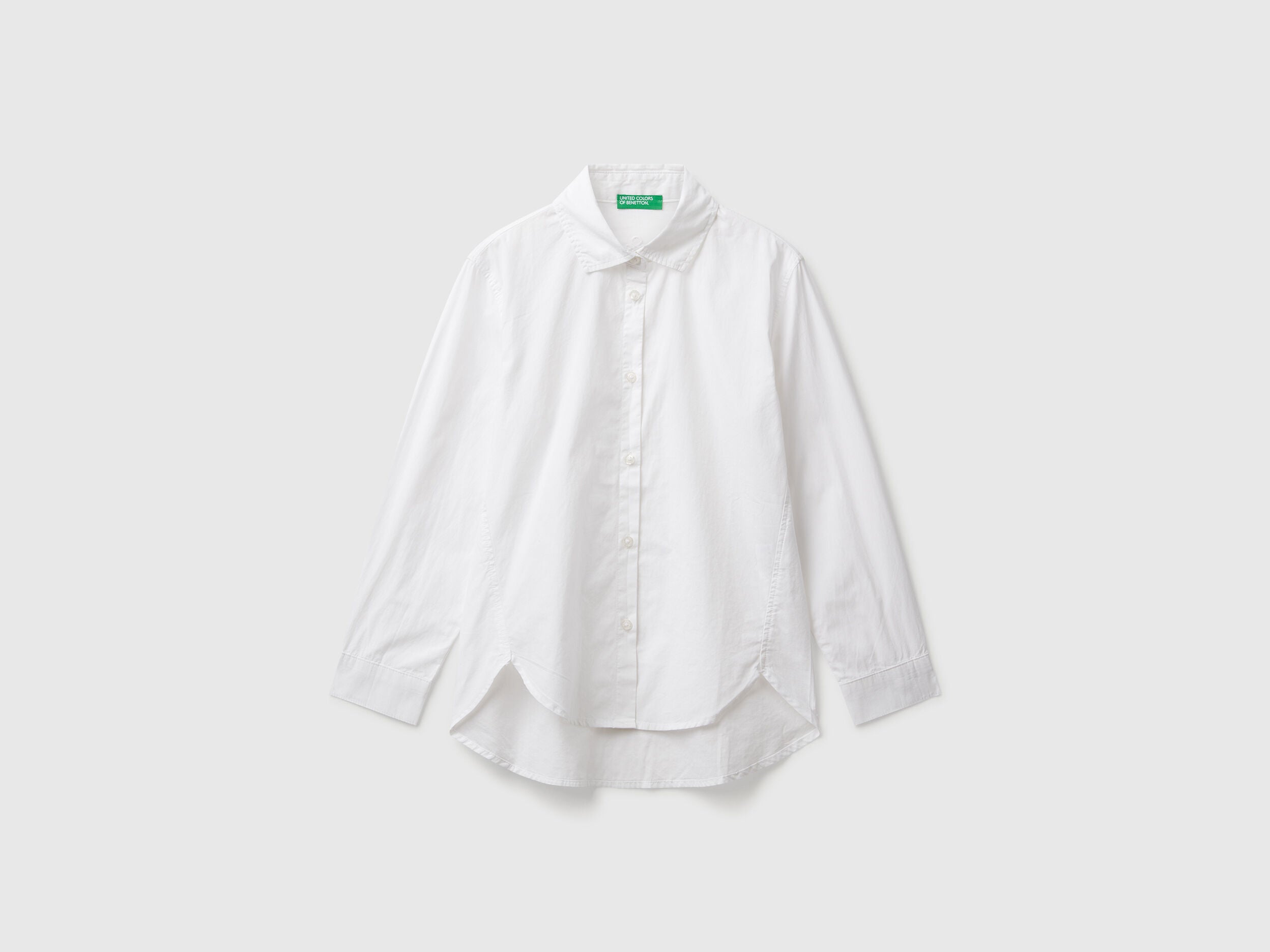 Benetton_White_Oversized Fit Shirt_5EW7CQ04A_101_01