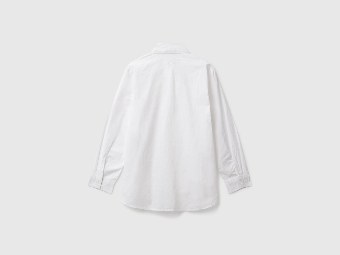 Benetton_White_Oversized Fit Shirt_5EW7CQ04A_101_02