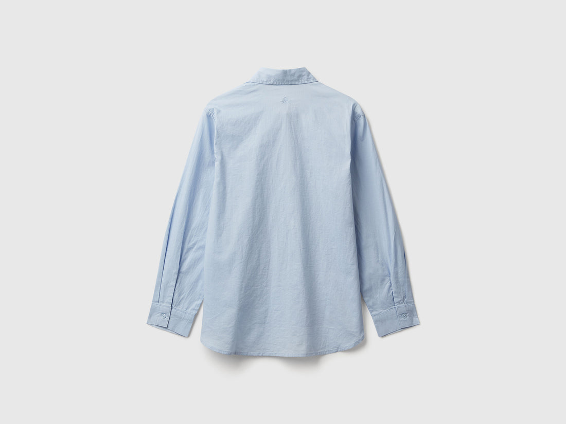 Benetton_Light Blue_Oversized Fit Shirt_5EW7CQ04A_11Y_02