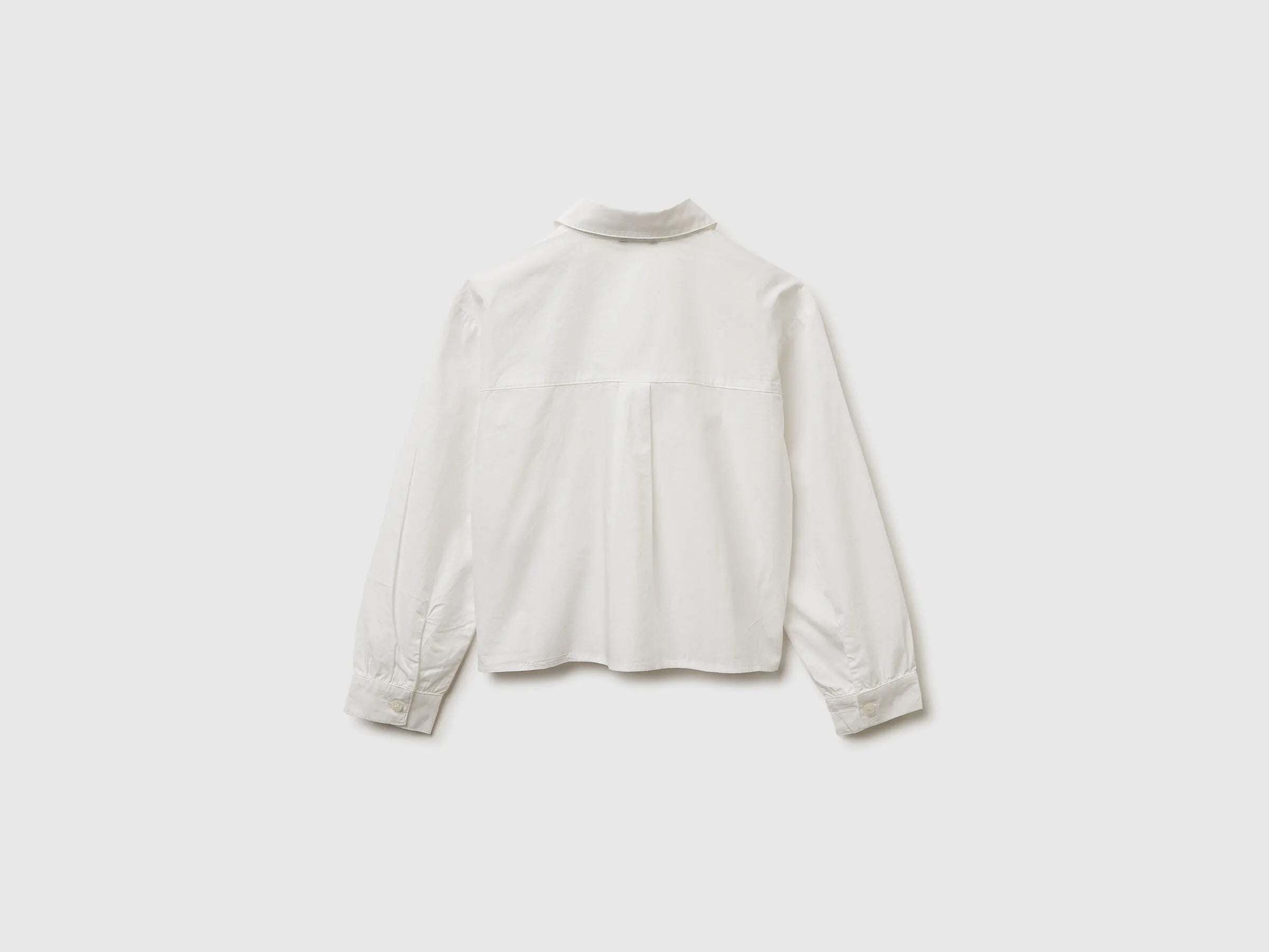 Benetton_Creamy White_Shirt with Jewel-Effect Applique_5EW7CQ04L_074_02