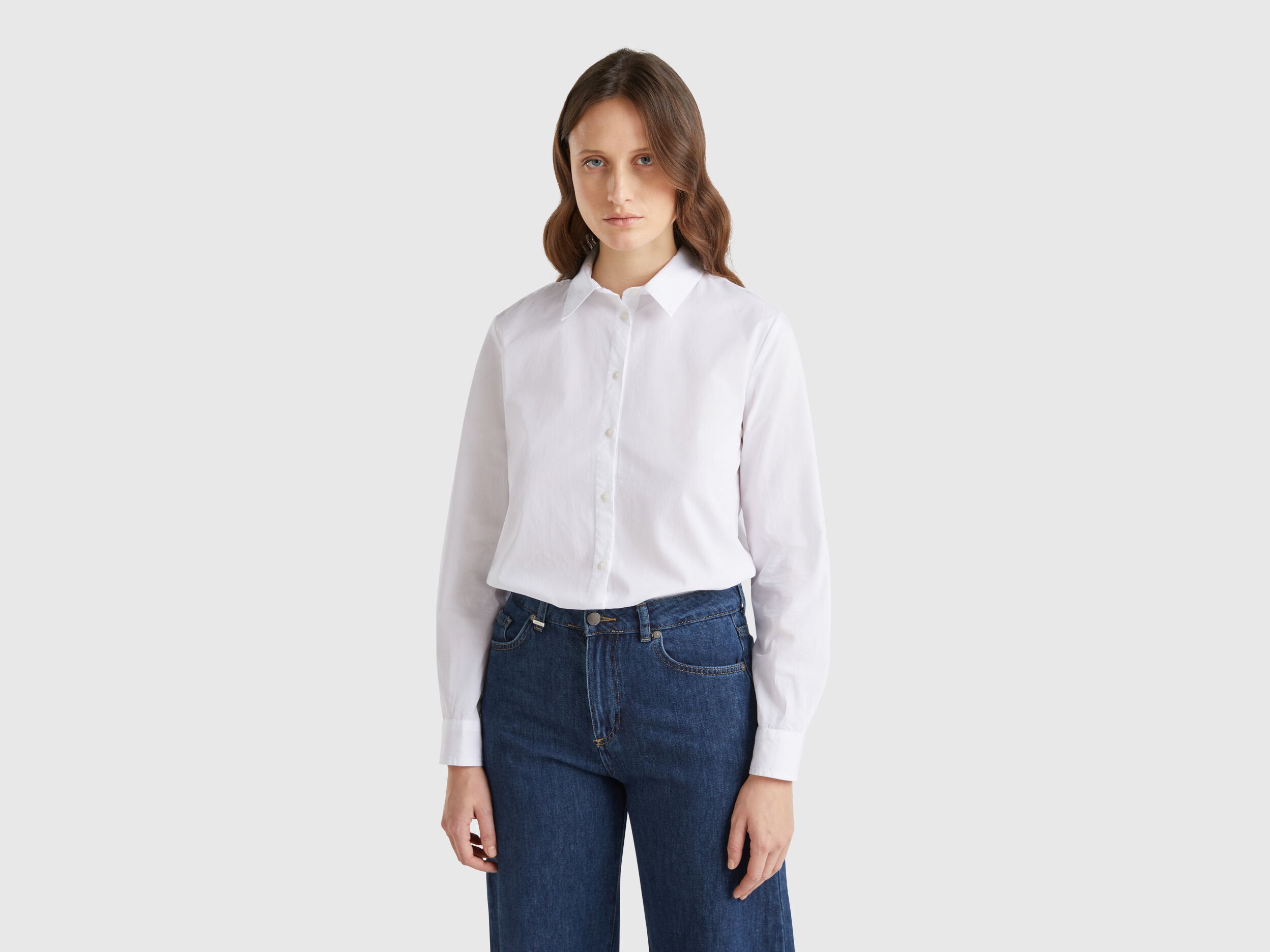 Benetton_Regular Fit Shirt in Cotton_5HAXDQ0AX_101_02