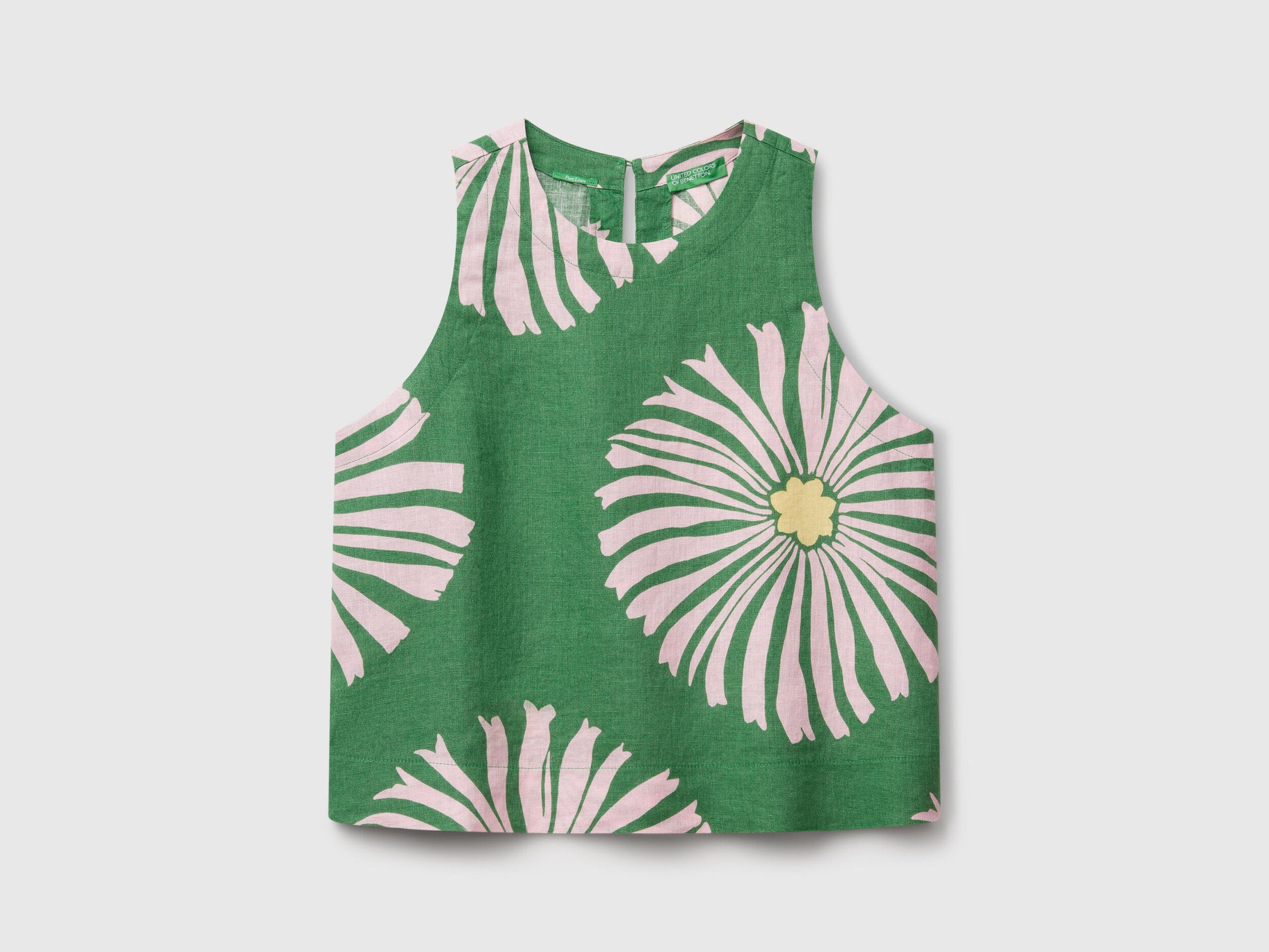 Benetton_Printed Dress in Pure Linen_5KPRDQ0BU_69W_03