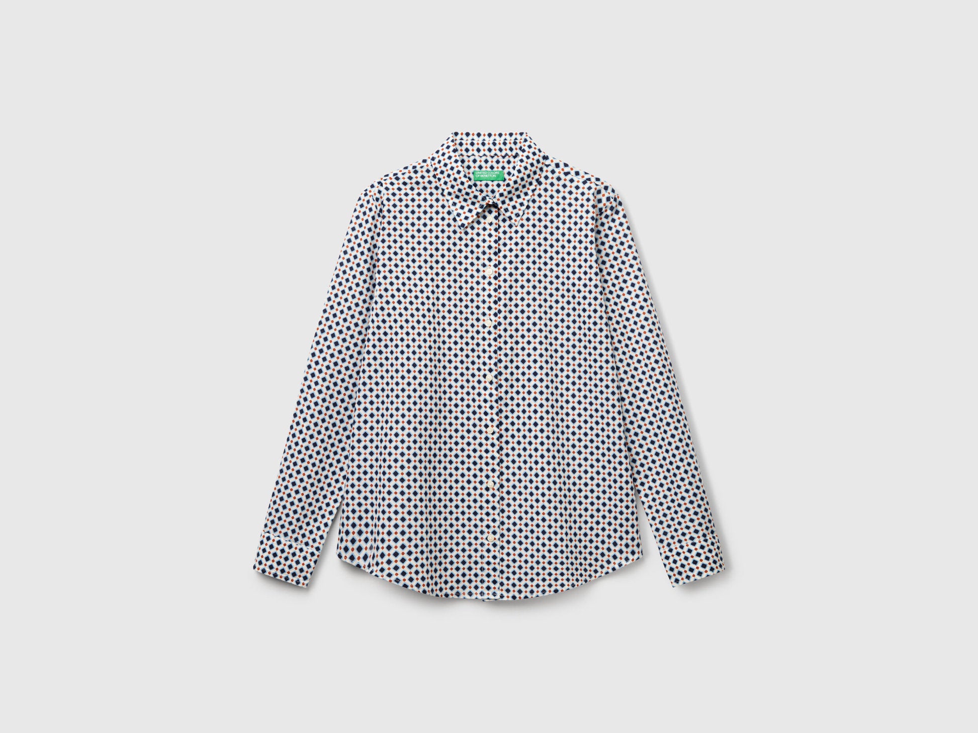 Beneton_Patterned Shirt in Lightweight Cotton_5Q6SDQ0AY_62G_04
