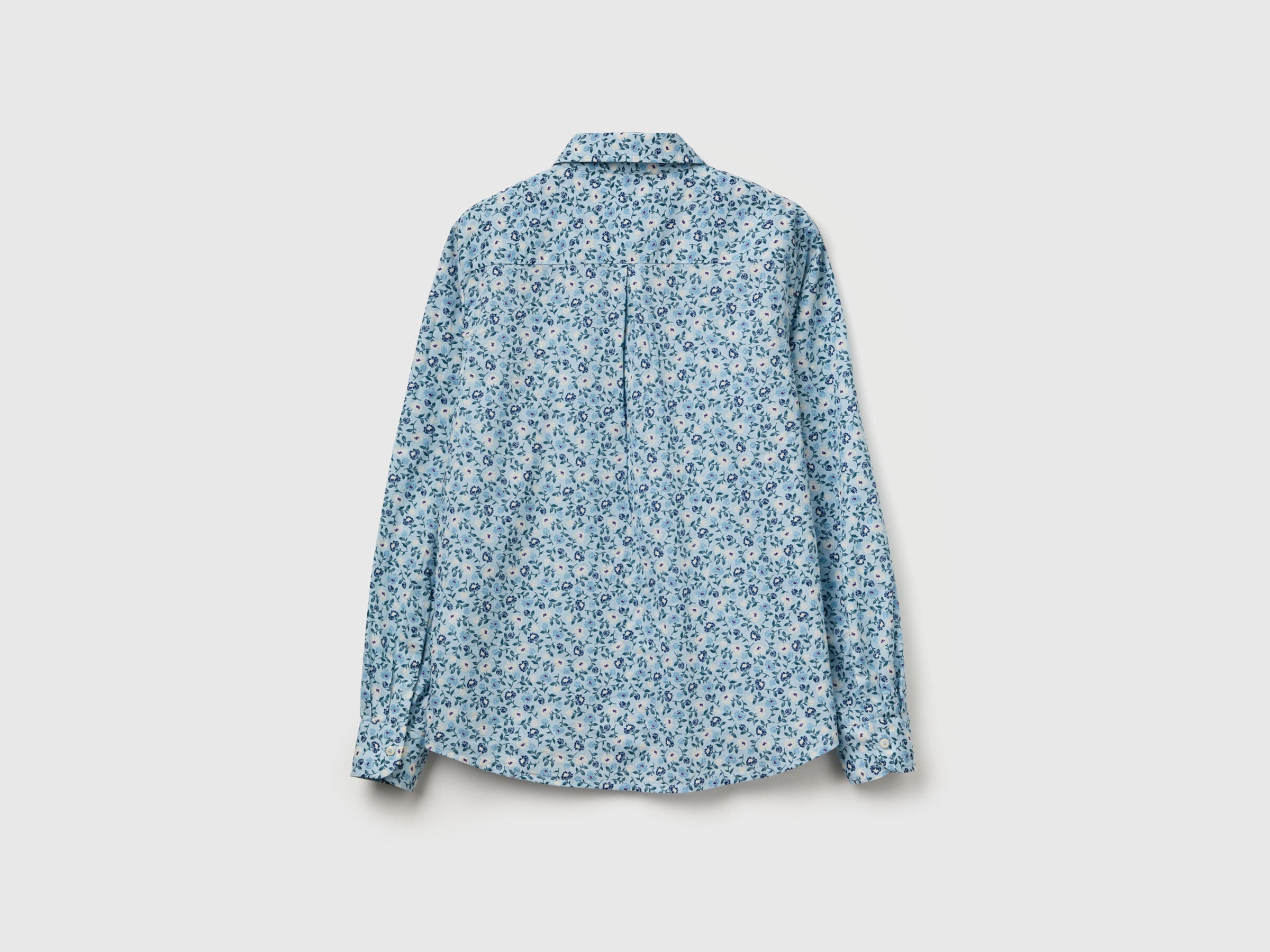 Benetton_Multi-Color_Patterned Shirt in Lightweight Cotton_5Q6SDQ0AY_67A_06