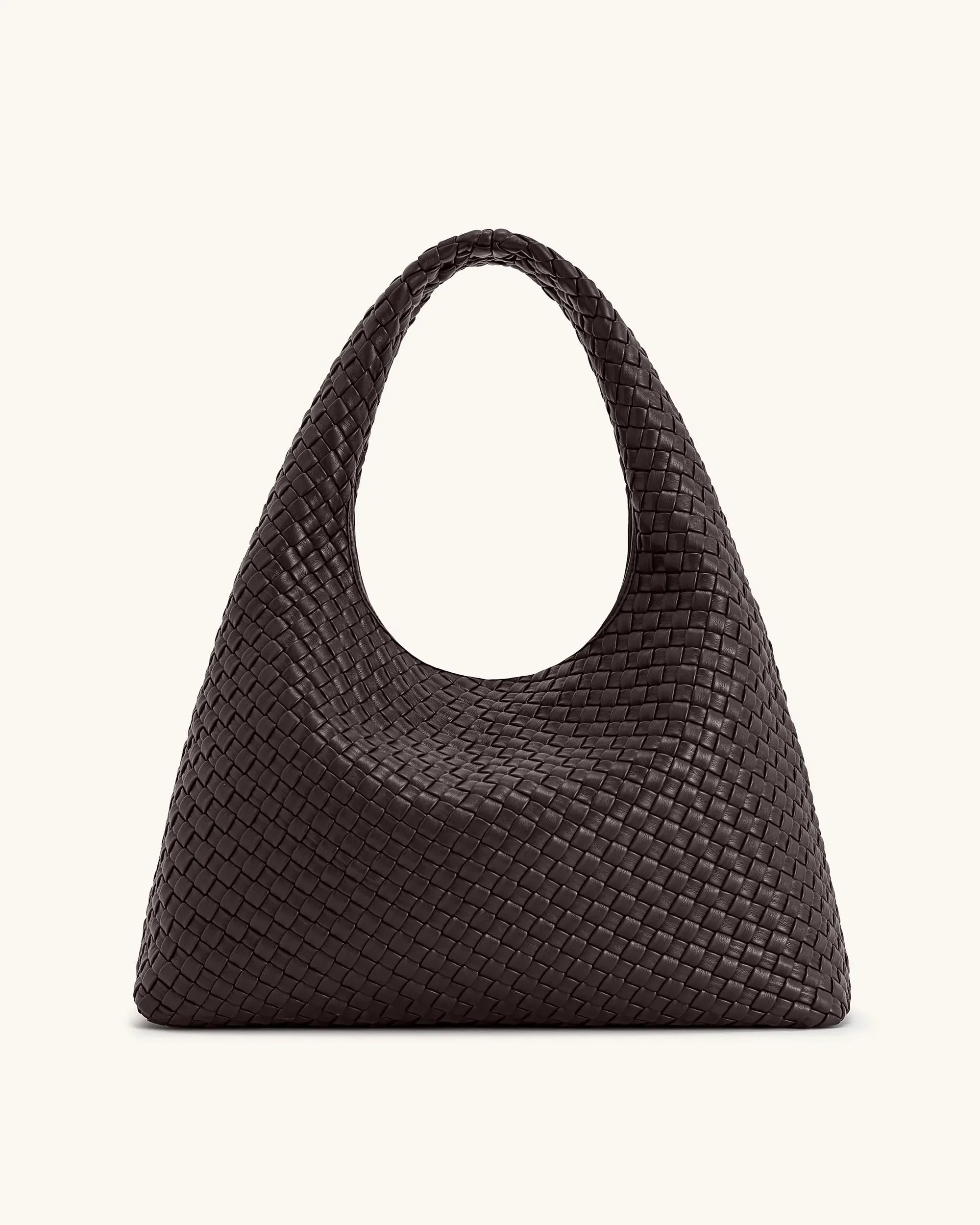 JW PEI Mocha Brown Women Iaura Woven Shoulder Bag - Mocha Brown SKU: 5S286-32_Mocha Brown Image 01