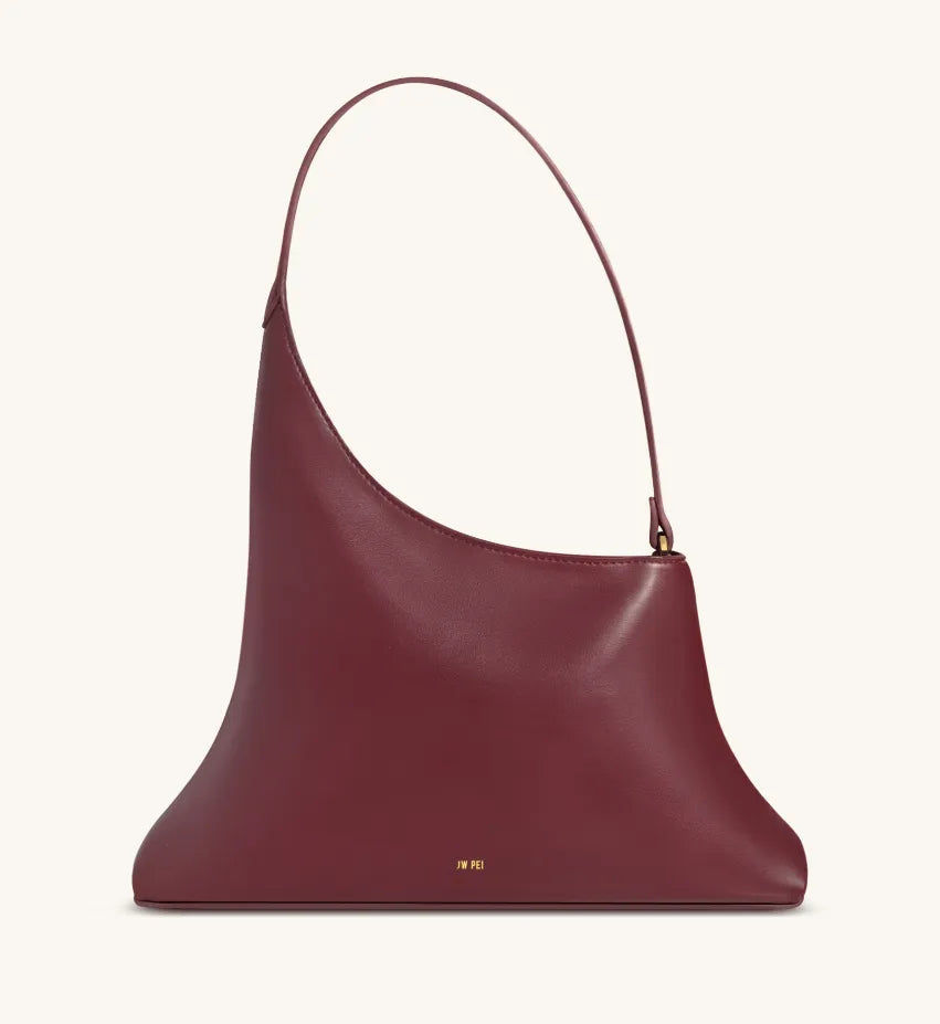 JW Pei Burgundy Women Lyra Shoulder Bag SKU: 5S412-4_Burgundy Image 01