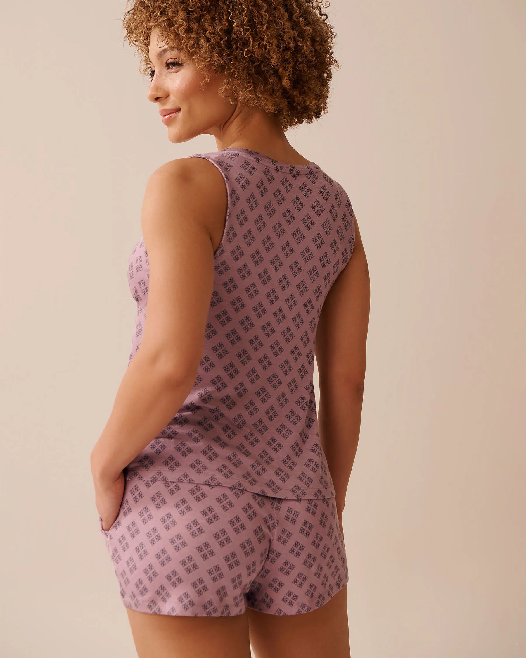 La Vie en Rose_Mauve Geo Ditsy_Geo Print Soft Jersey Cami_60100156_P50101_02