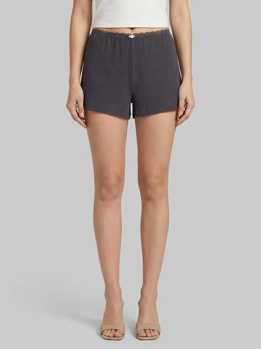 La Vie en Rose_Periscope_Ribbed Modal and Lace Trim Shorts_60200171_00049_00