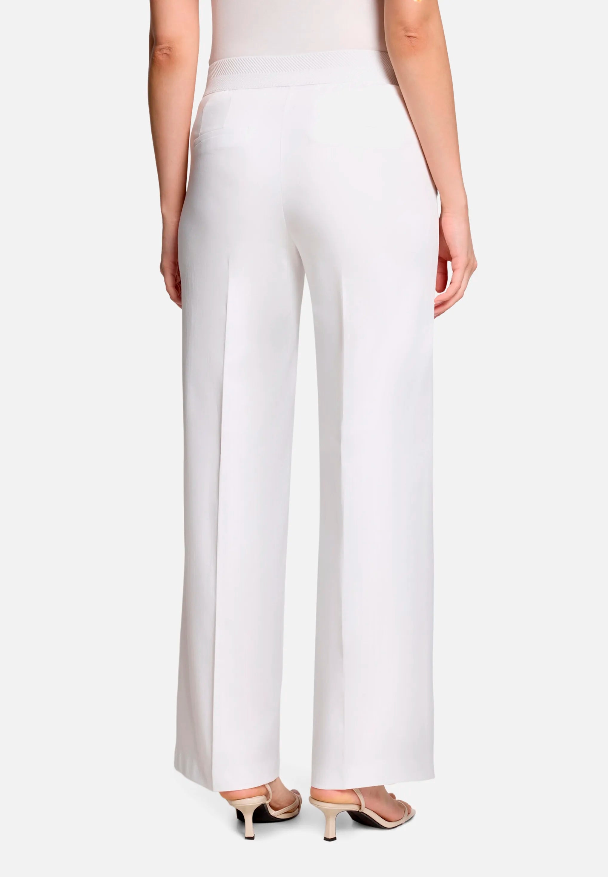 Betty Barclay Offwhite Women Business Trousers with a Crease SKU: 6050-1246_1014 Image 04