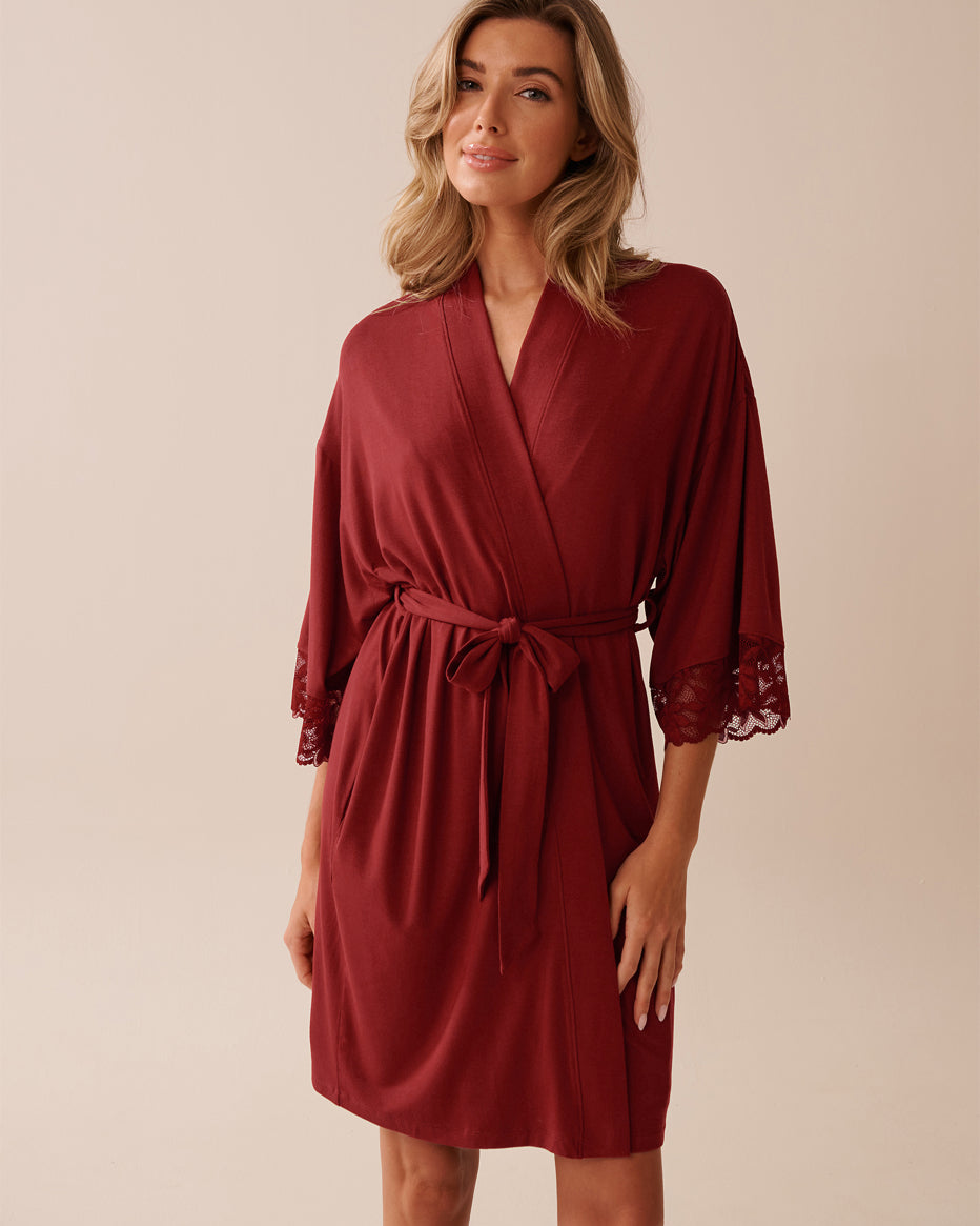 La Vie en Rose_Sun-Dried Tomato_Lace Detail Modal Kimono_60600100_60205_02