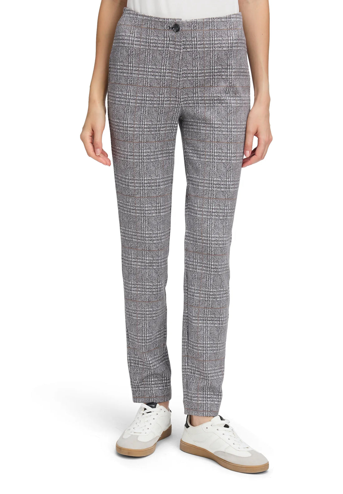 Betty Barclay_Grey/Beige_Check Trousers_6093-1659_9876_02