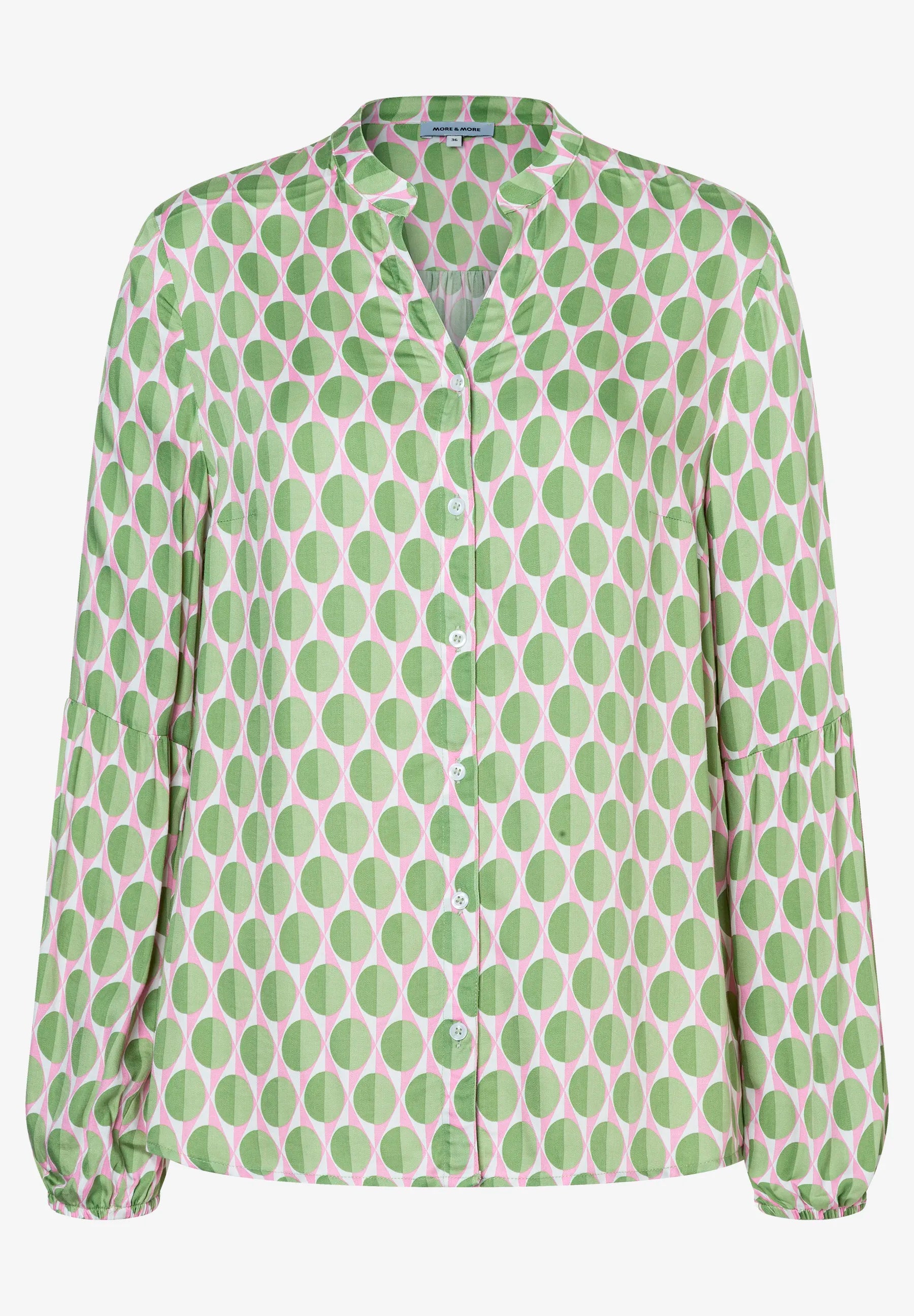 More & More Spring Green Women Viscose Blouse with Graphic Print SKU: 61012000_4623 Image 03