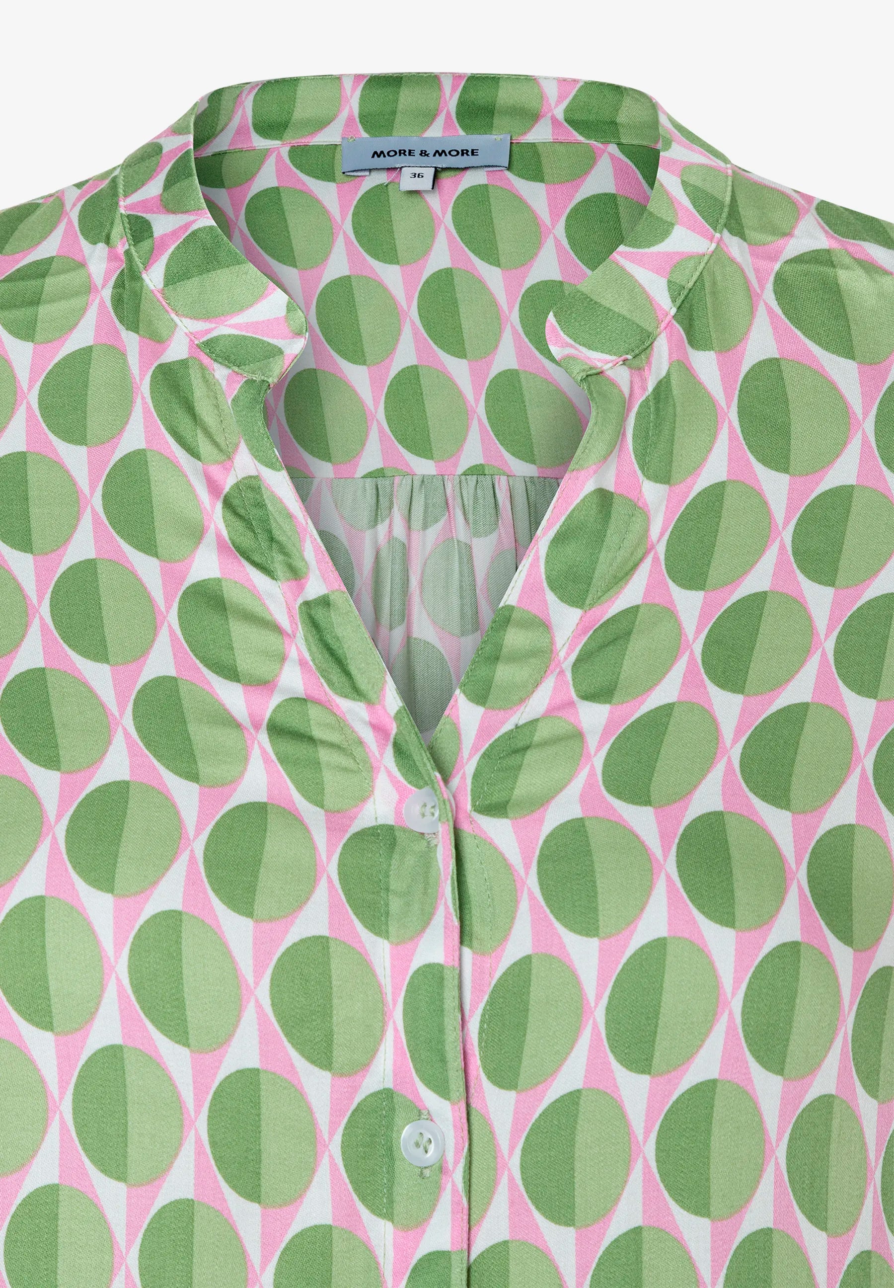 More & More Spring Green Women Viscose Blouse with Graphic Print SKU: 61012000_4623 Image 05