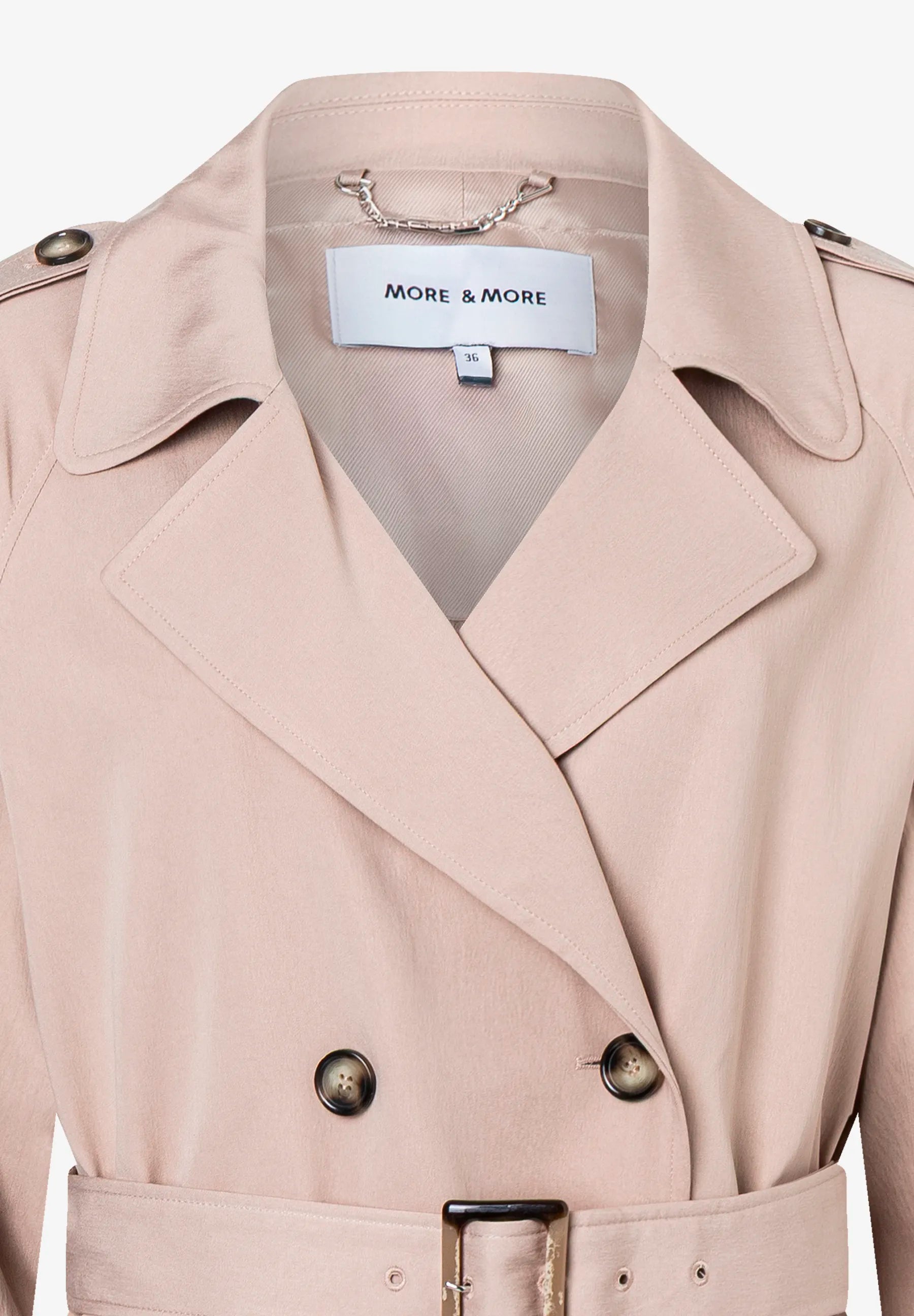 More & More Powder Beige Women Trench Coat SKU: 61017000_0214 Image 06