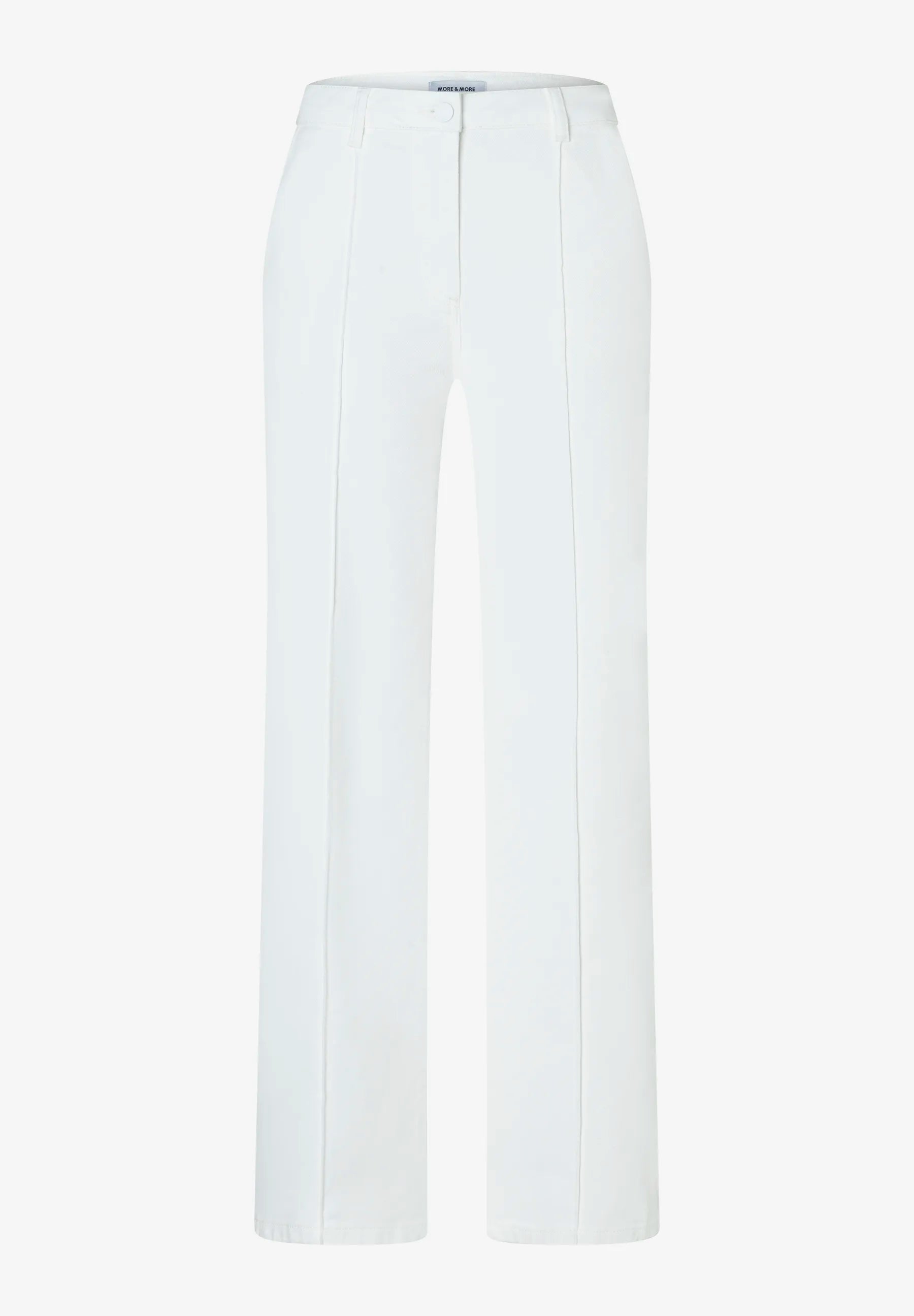 More & More Off White Women Cotton Twill Trousers SKU: 61024059_0041 Image 04